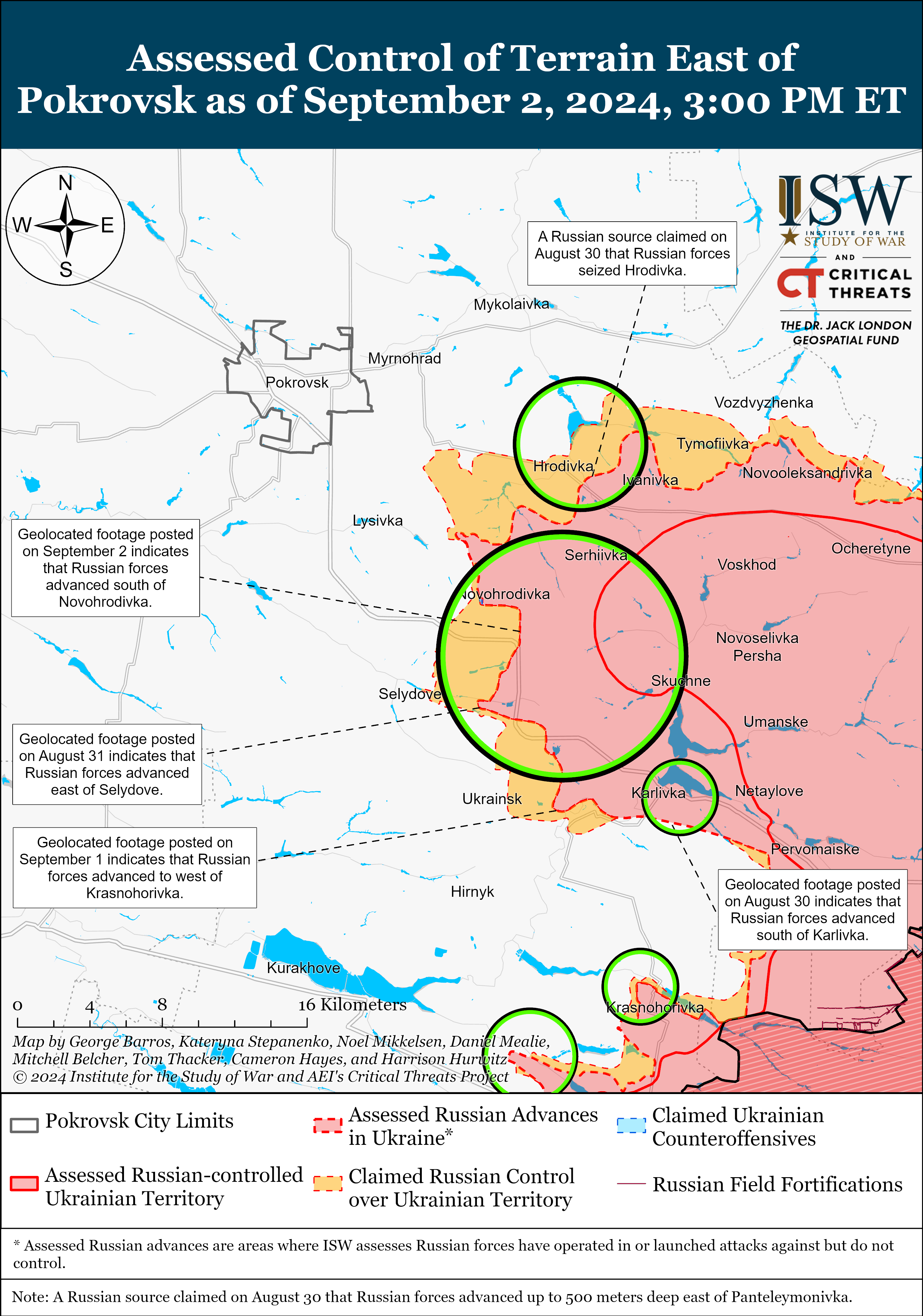 ЗСУ відновили позиції під Покровськом, ворог тисне біля Сіверська і Часового Яру: карти ISW