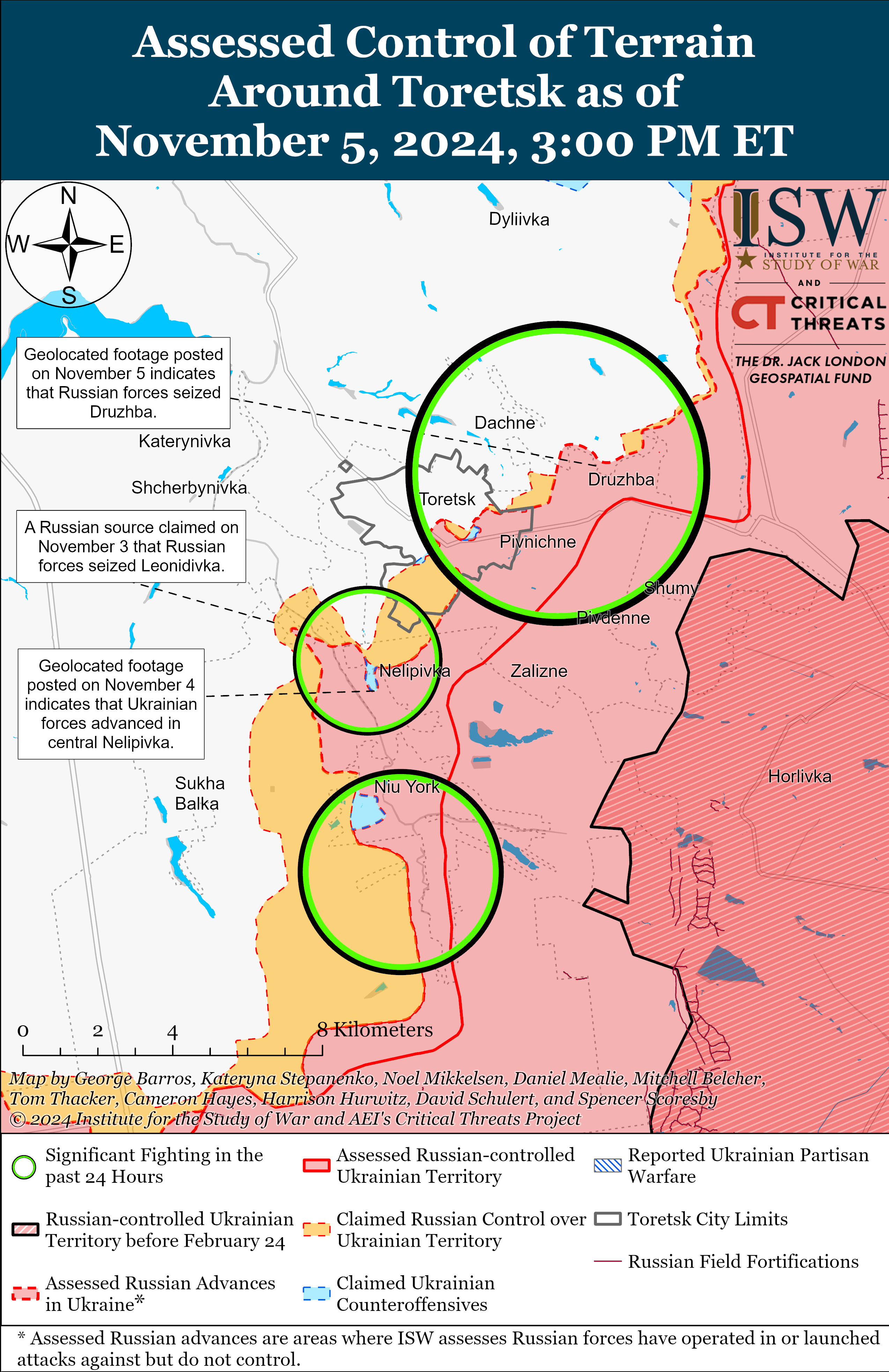 ВСУ восстановили позиции возле Часового Яра, оккупанты продвинулись в 7 районах: карты ISW