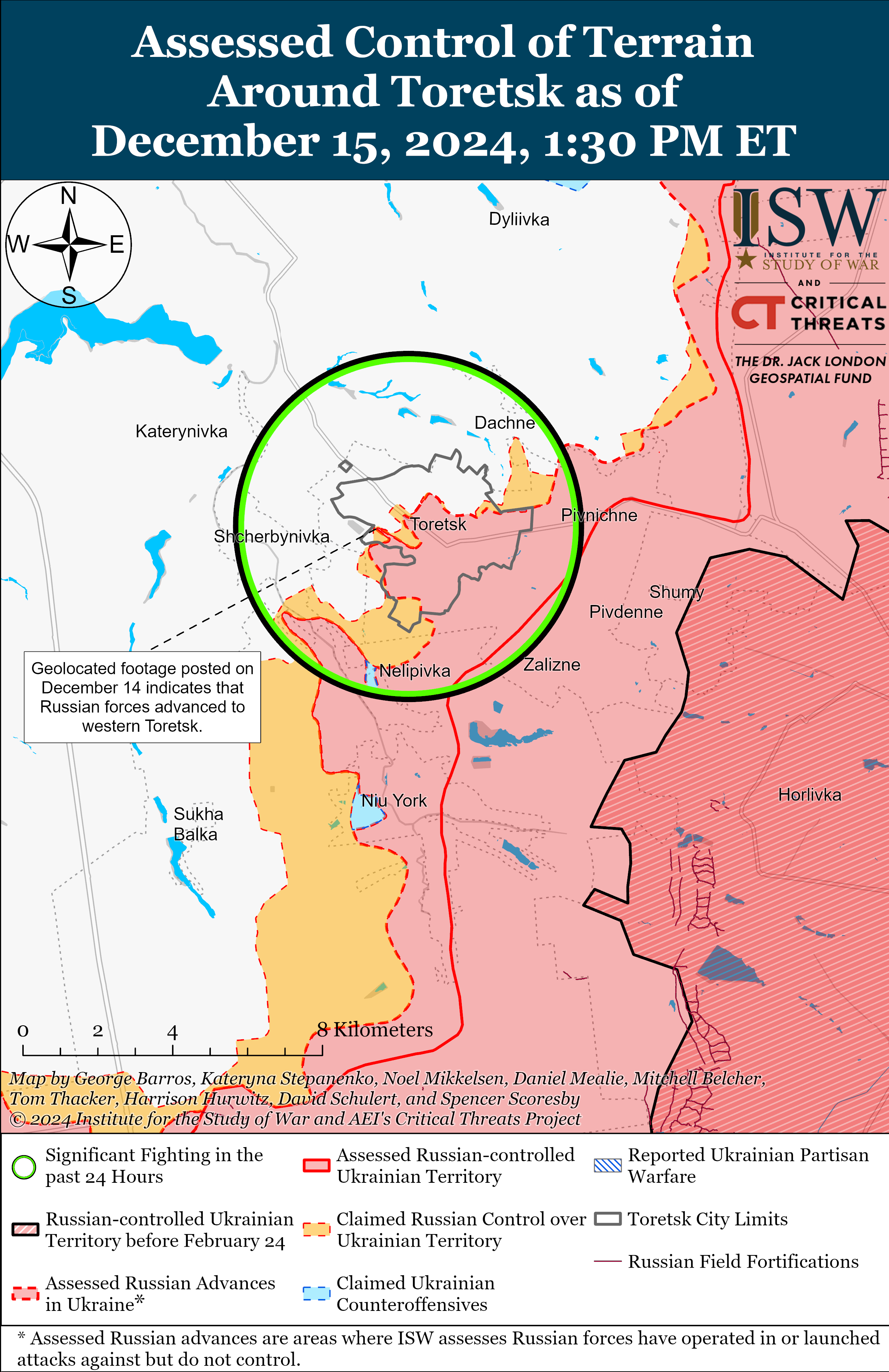 Враг продвинулся под Северском и Торецком, Покровском и Угледаром: карты ISW