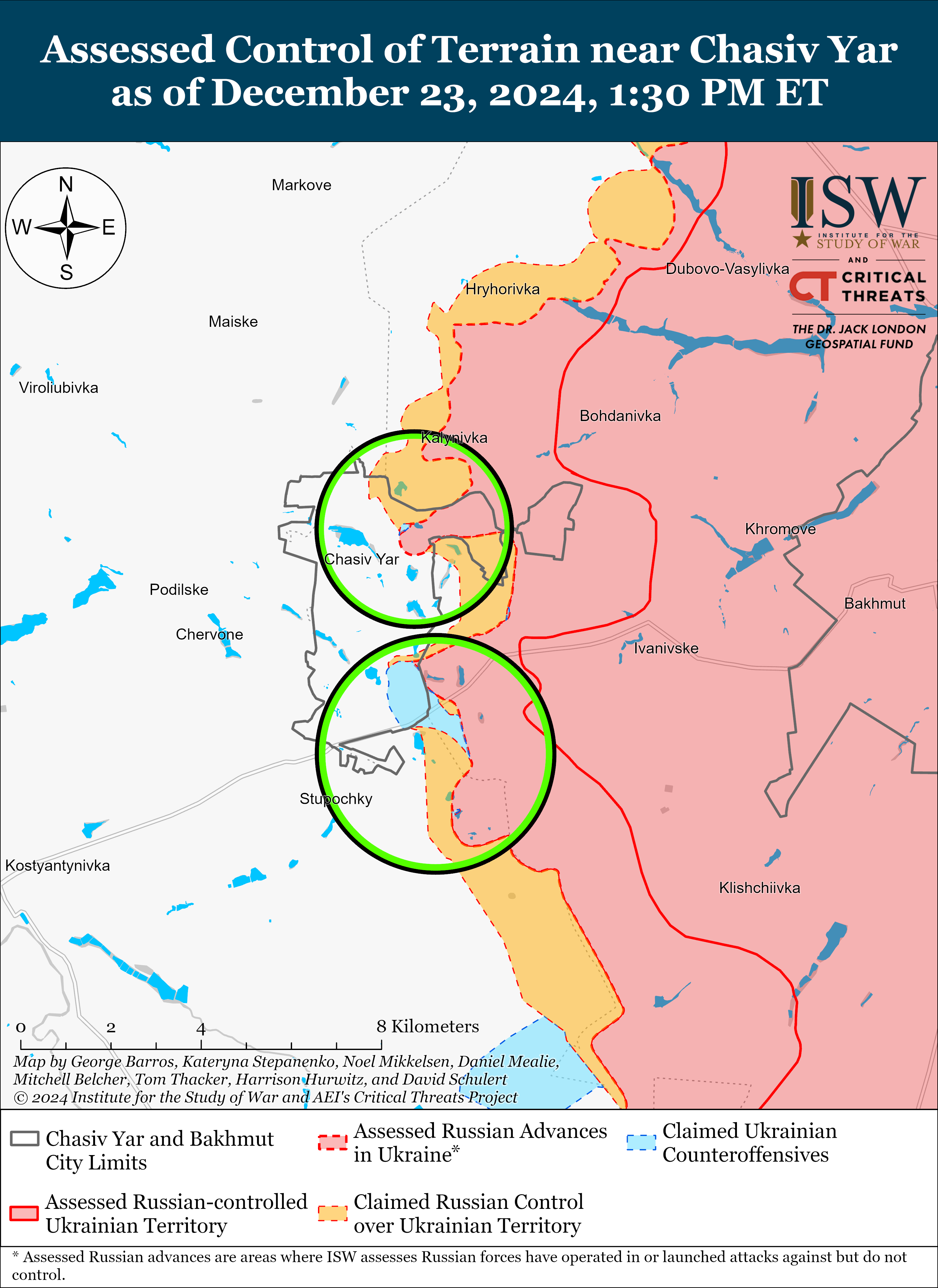 Оккупанты продвинулись на пяти направлениях: карты ISW