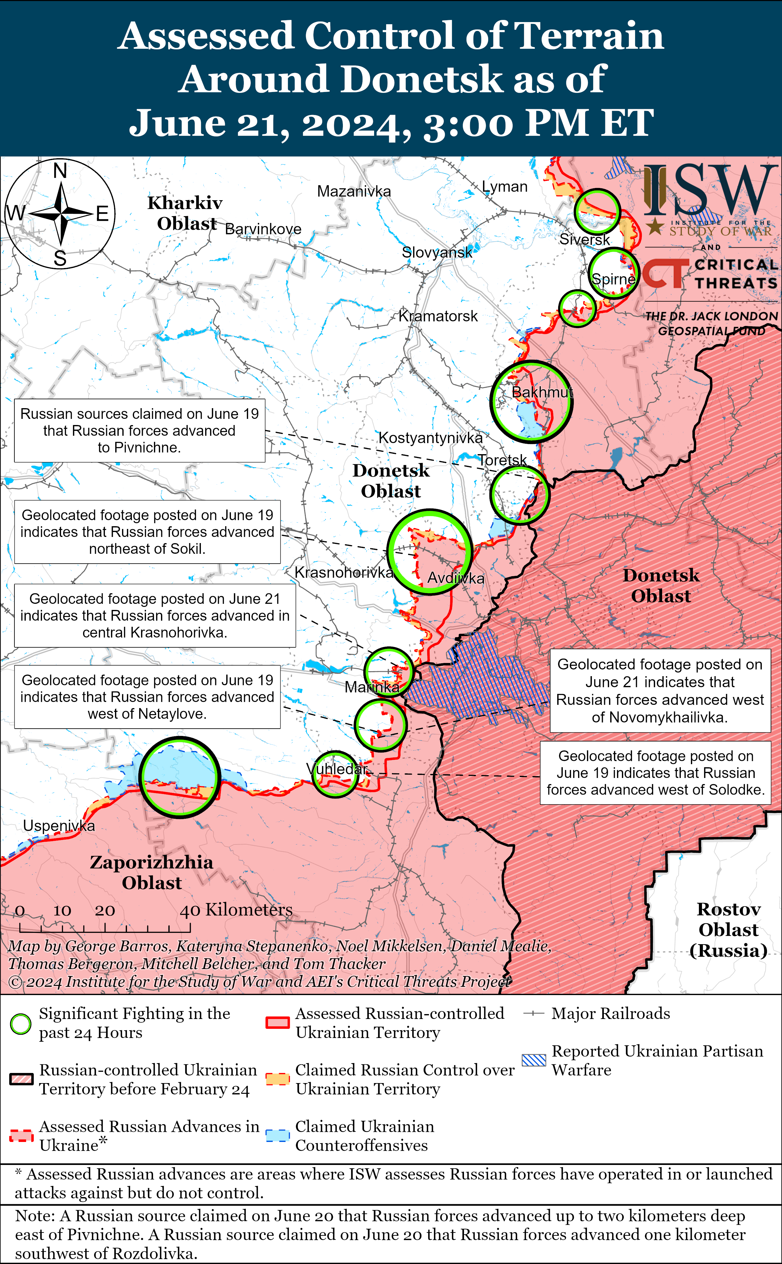 Окупанти можуть спробувати розвивати наступ на Часів Яр з півдня: карти ISW