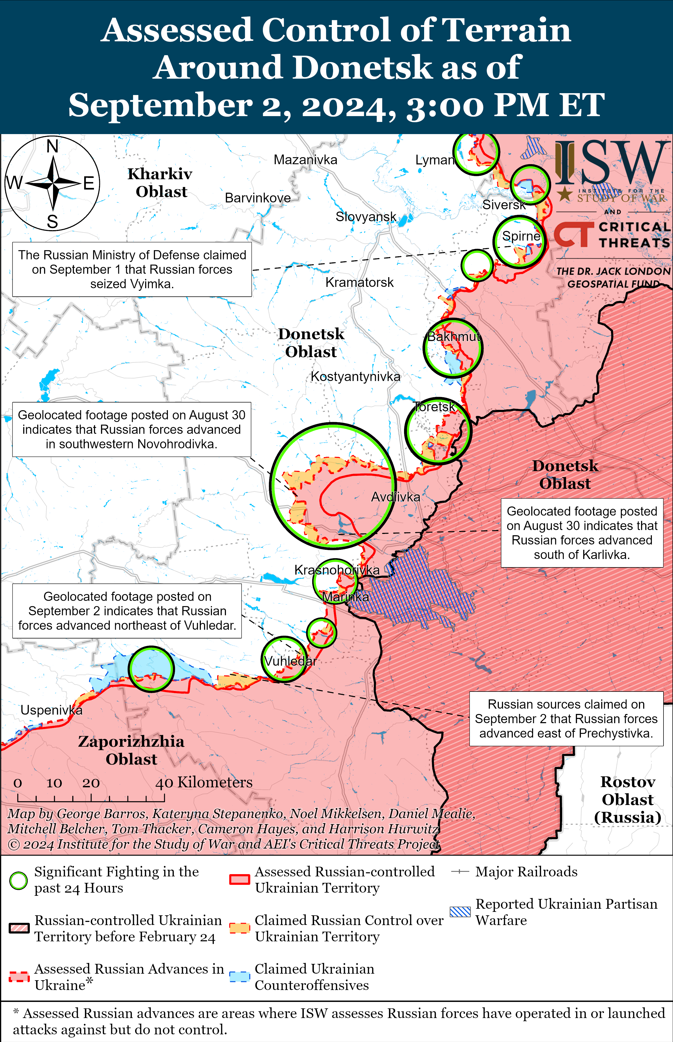 ЗСУ відновили позиції під Покровськом, ворог тисне біля Сіверська і Часового Яру: карти ISW