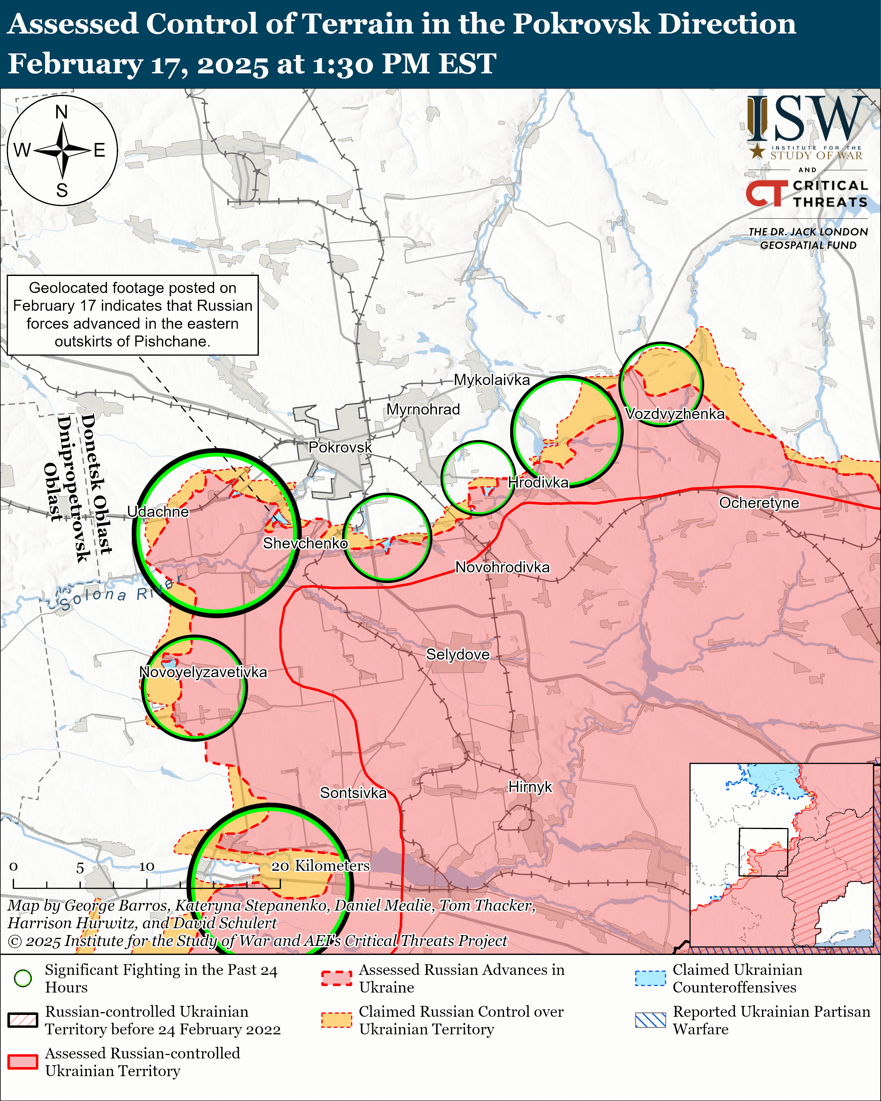 Ворог просунувся під Торецьком і Покровськом, Кураховим і Великою Новосілкою: карти ISW