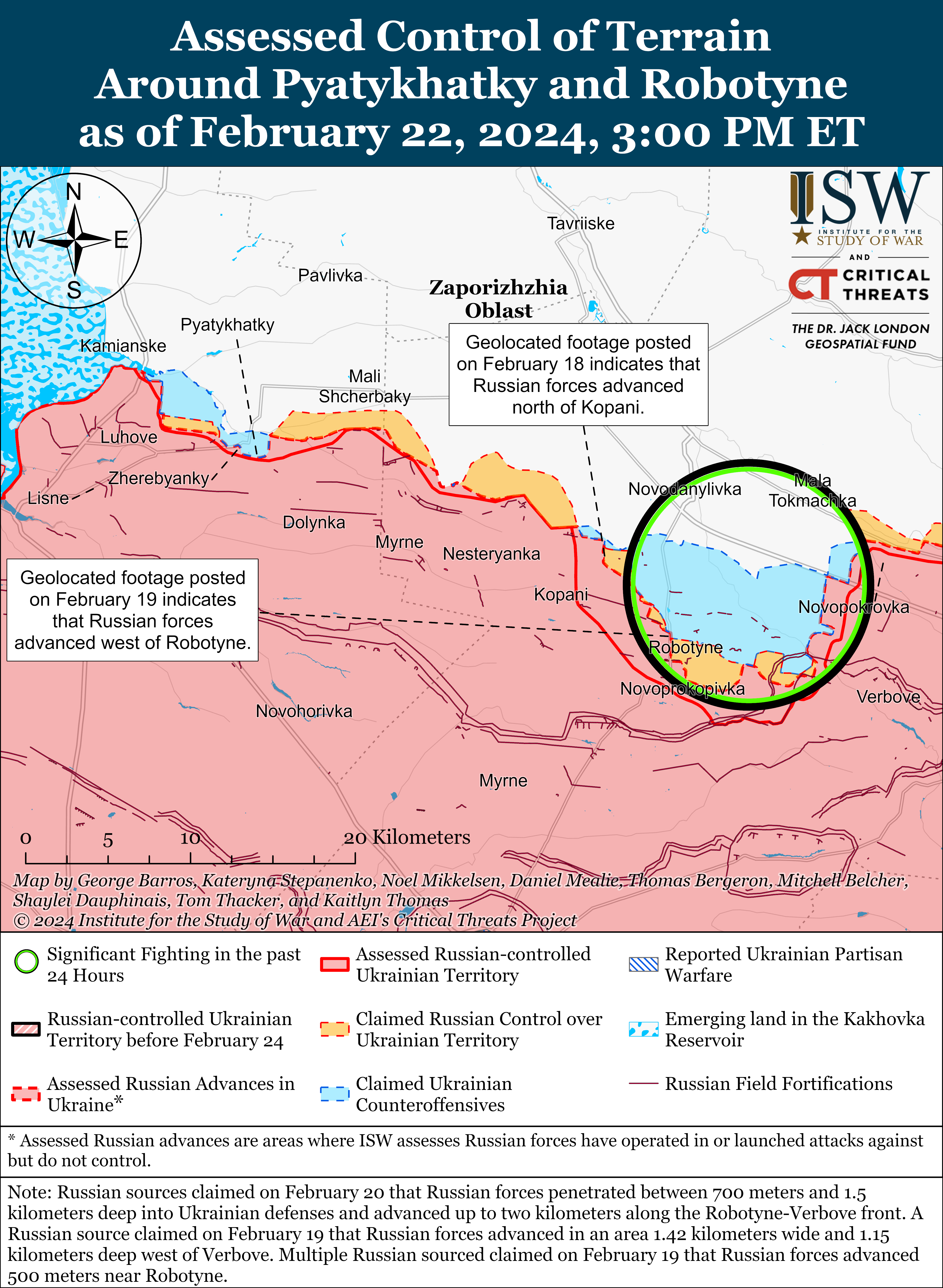 Силы обороны сдерживают россиян под Авдеевкой, враг давит возле Работино: карты ISW