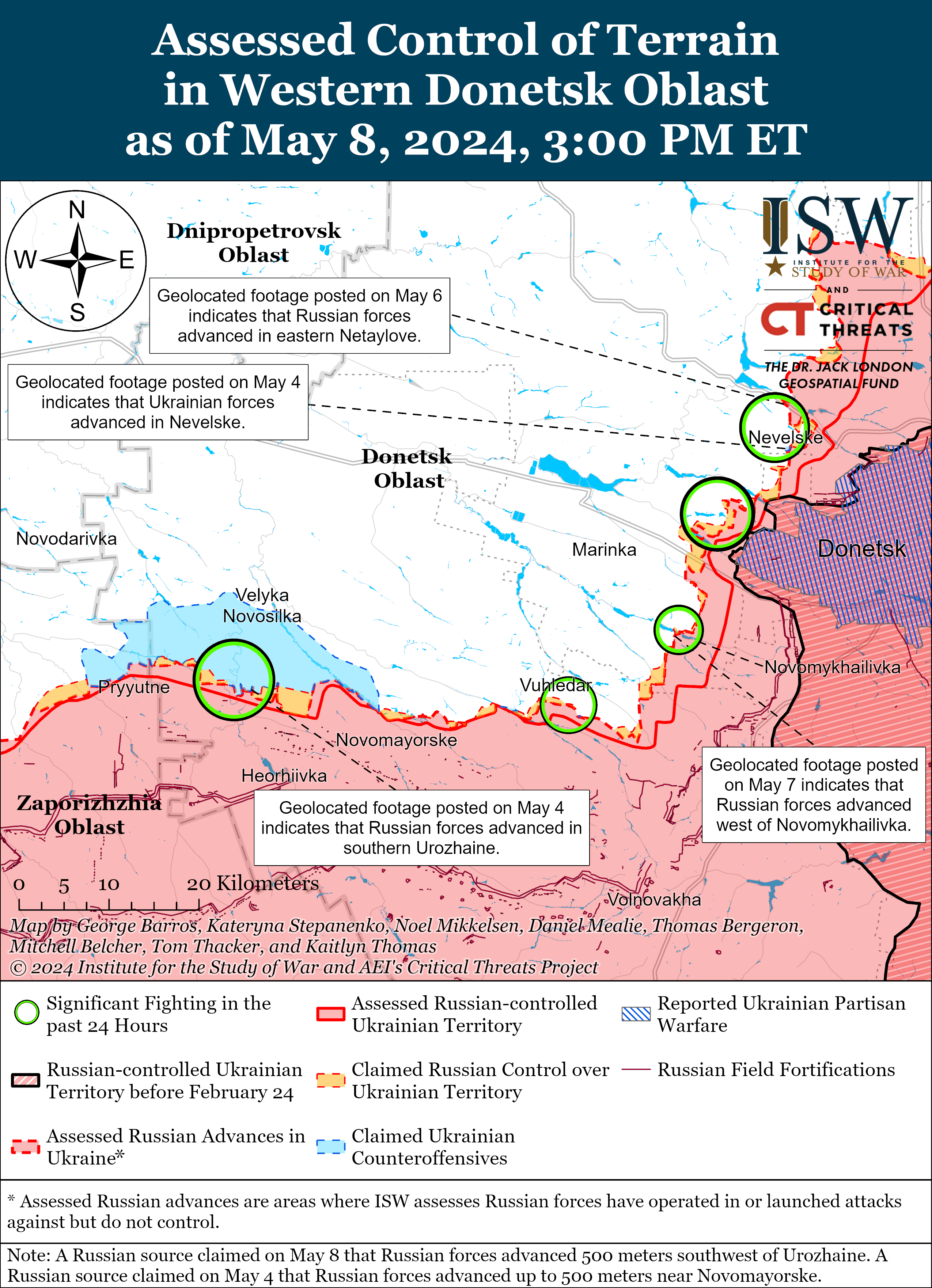 Окупанти просуваються на кількох напрямках: карти ISW