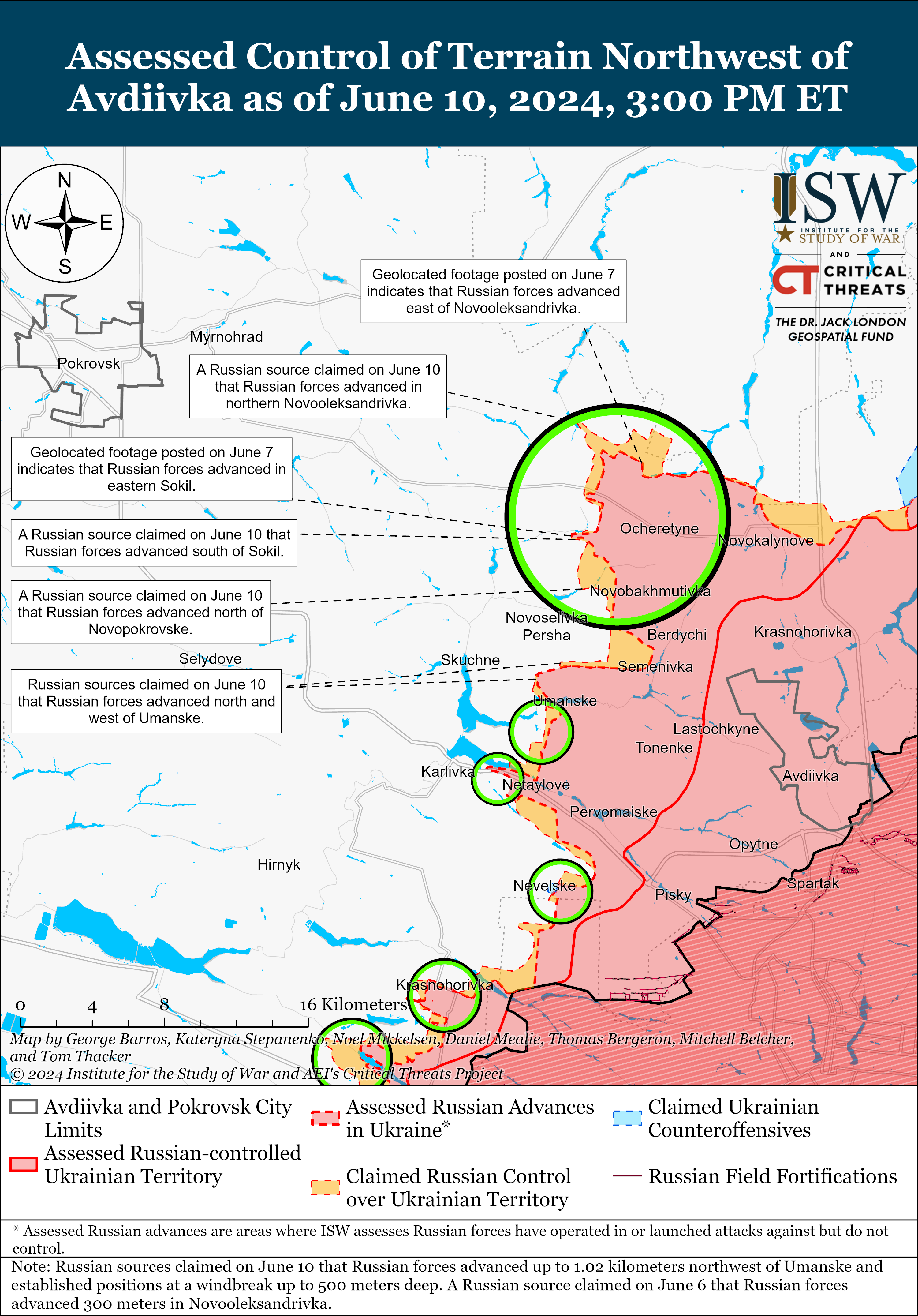 ВСУ восстановили позиции под Донецком, а РФ могла оккупировать Старомайорское: карты ISW