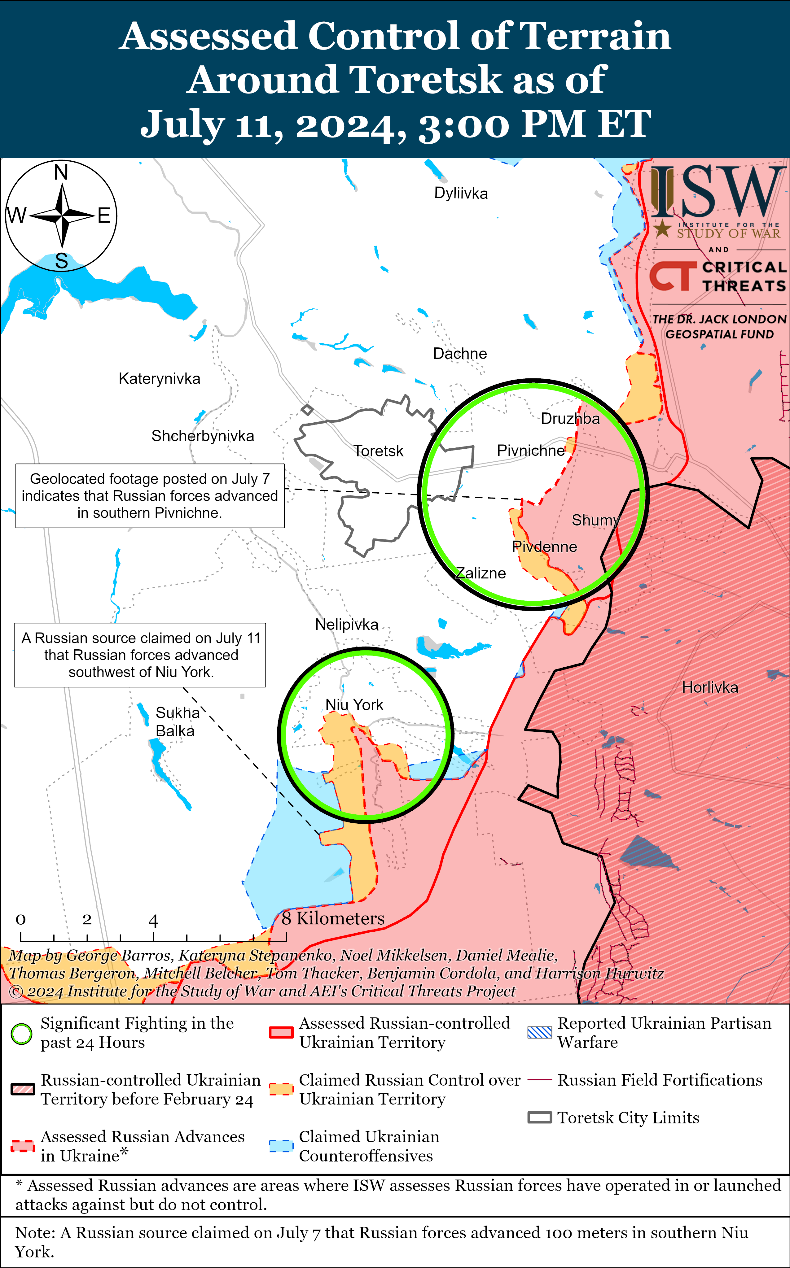 ЗСУ просунулися на Харківському напрямку, а ворог тисне в Донецькій області: карти ISW