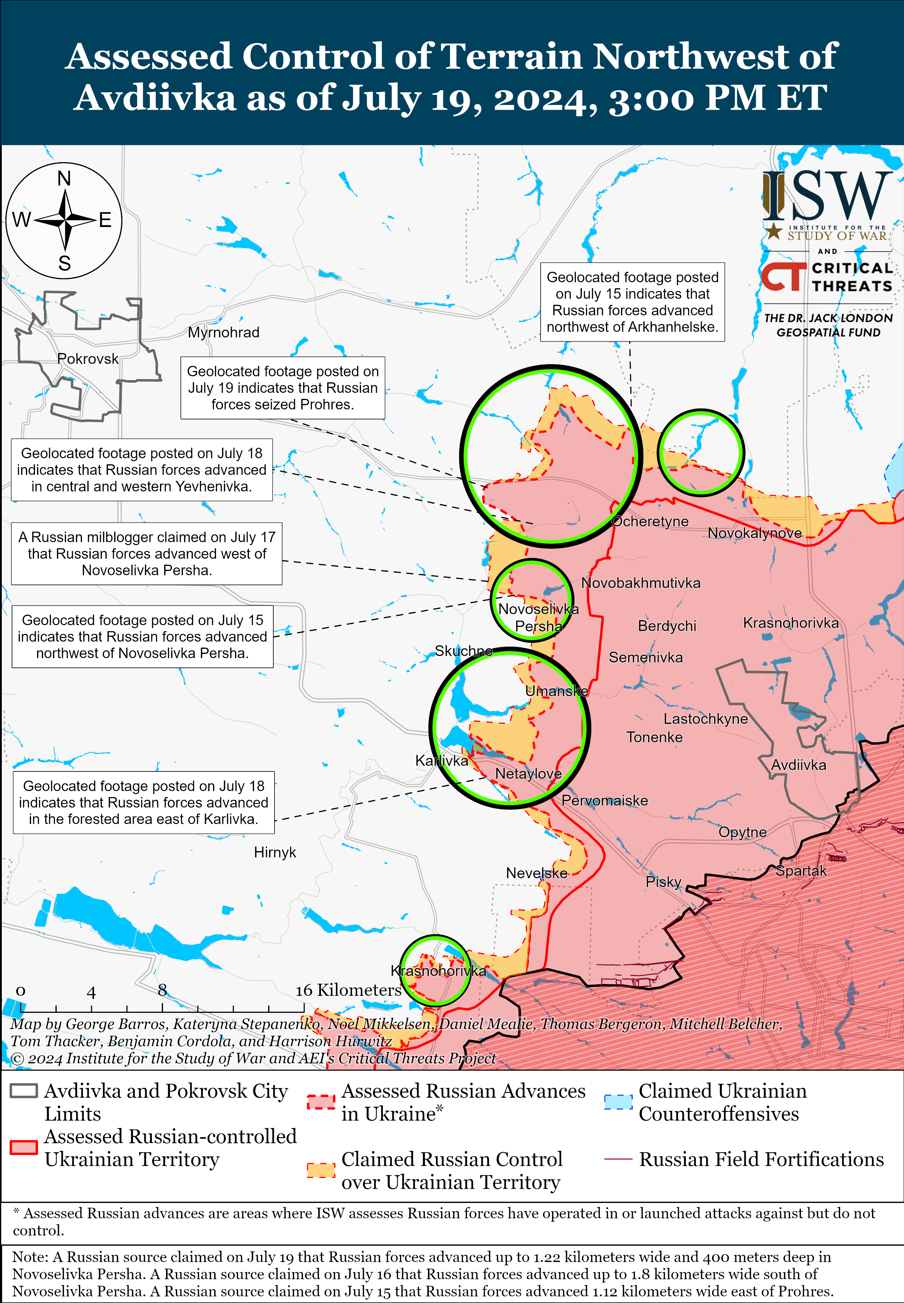 Оккупанты продвинулись возле Северска, Торецка и Авдеевки: карты ISW