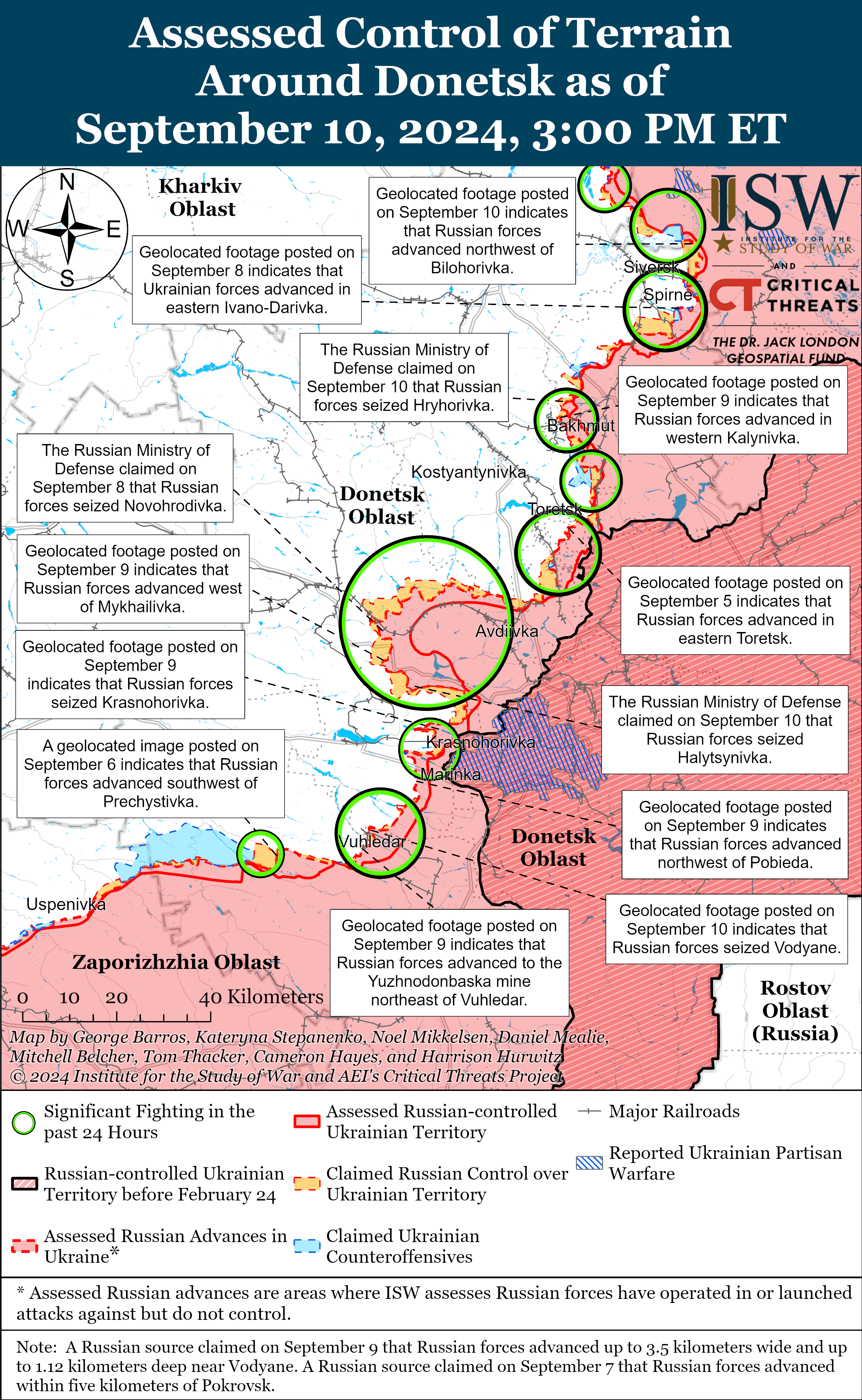 ЗСУ просунулися в Курській області, а ворог тисне на п’яти напрямках: карти ISW