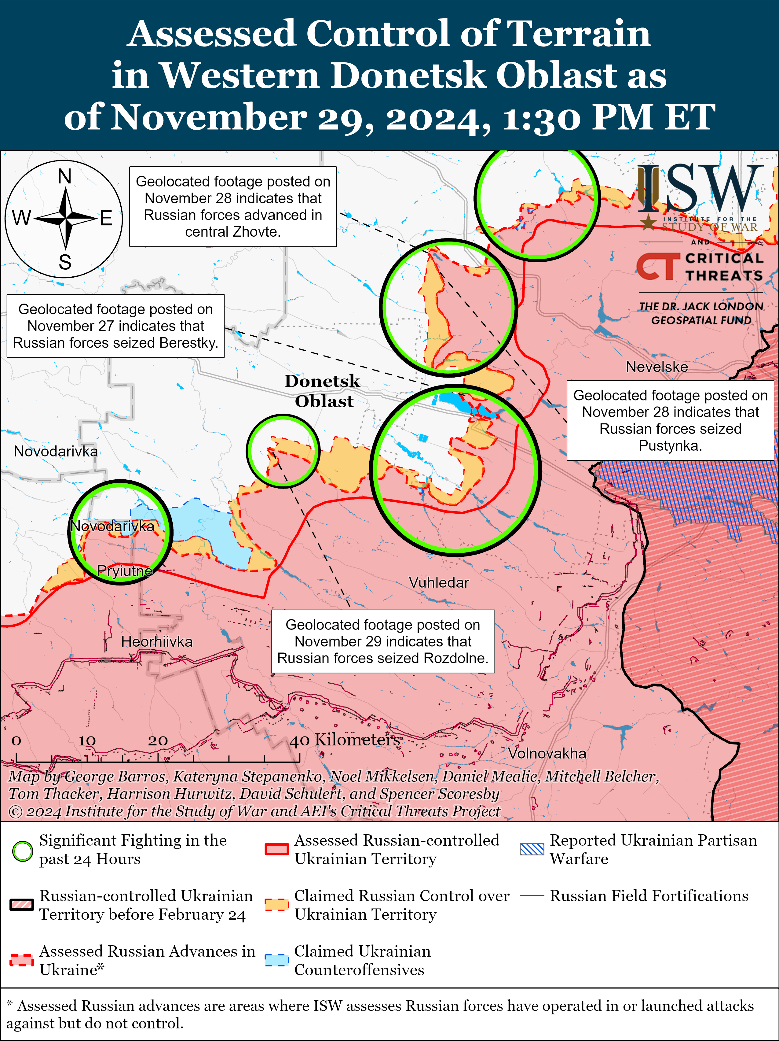 ВСУ продвинулись возле Угледара, враг давит в четырех районах: карты ISW