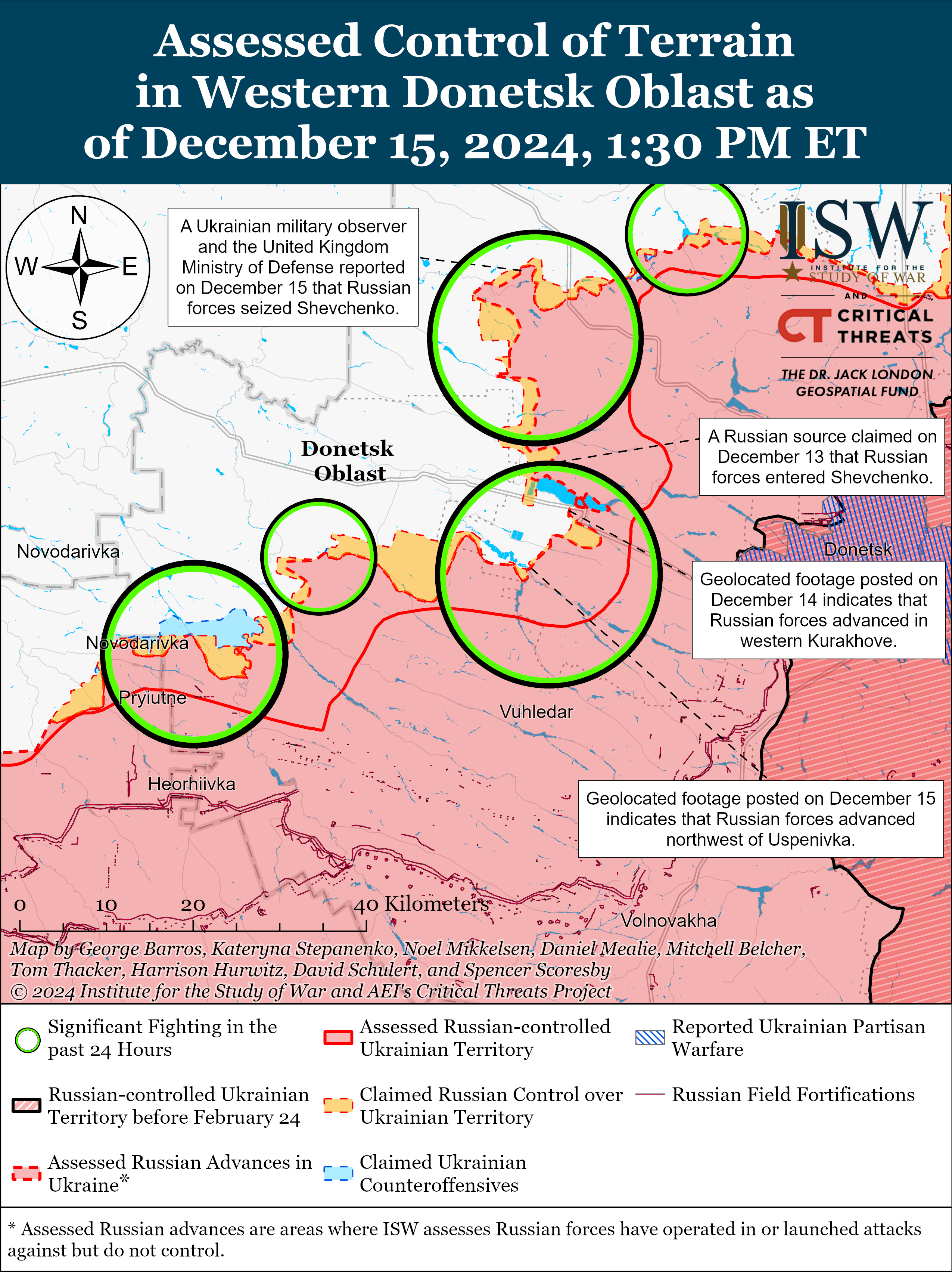 Враг продвинулся под Северском и Торецком, Покровском и Угледаром: карты ISW