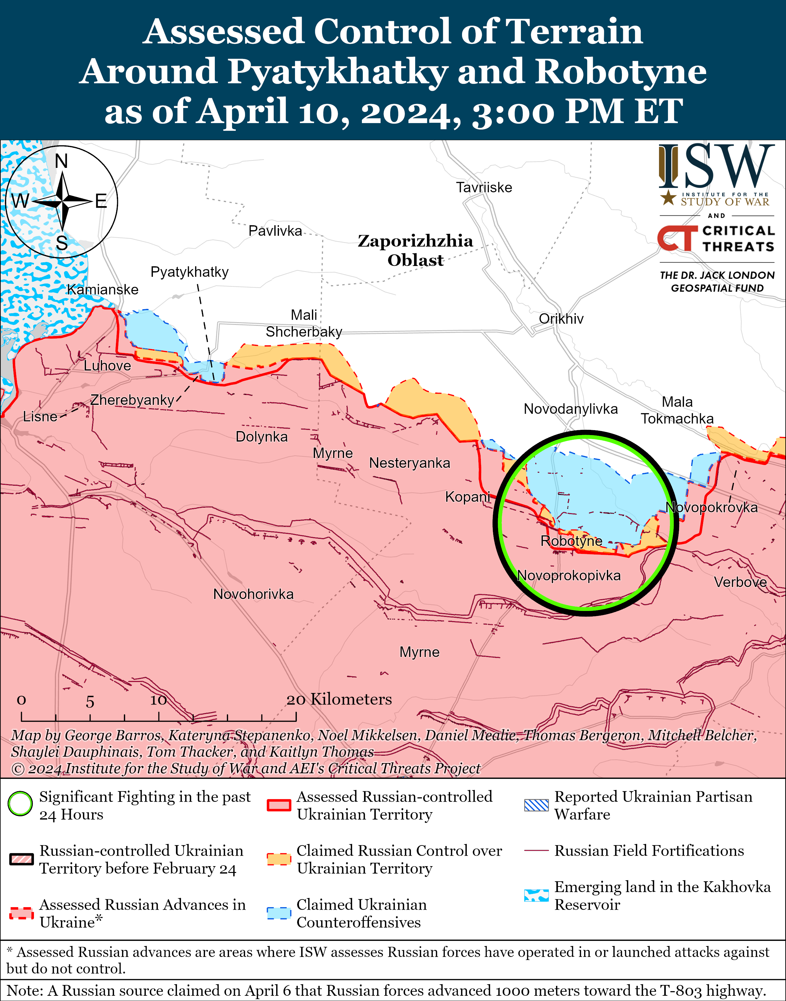 ВСУ сожгли много техники оккупантов возле Тернов: карты ISW