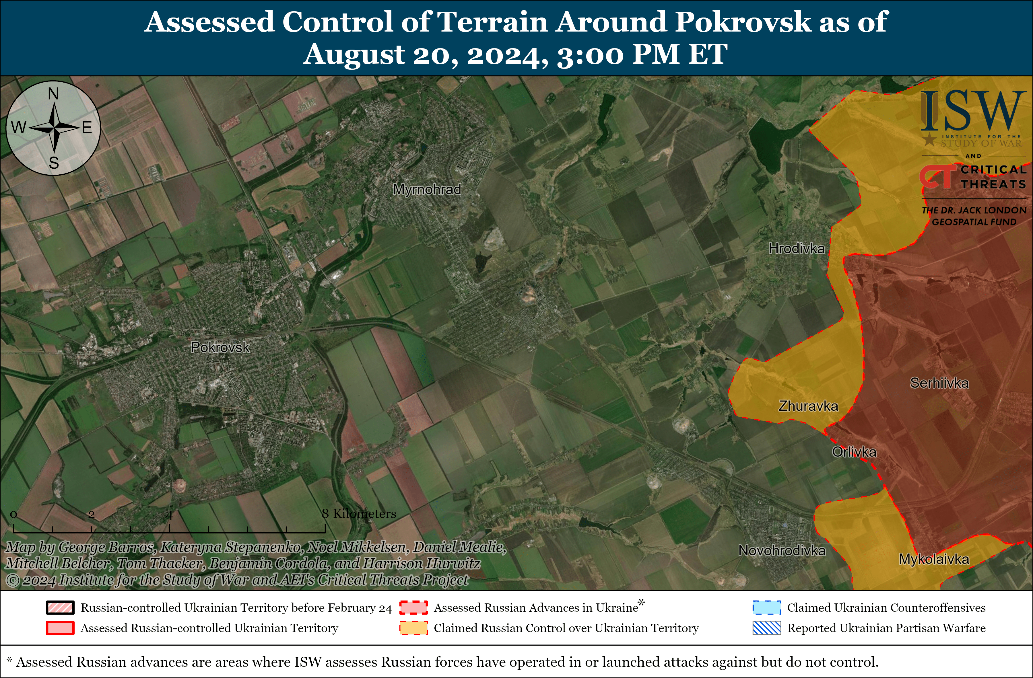 Враг давит в Донецкой области, но может снизить темп продвижения к Покровску: карты ISW