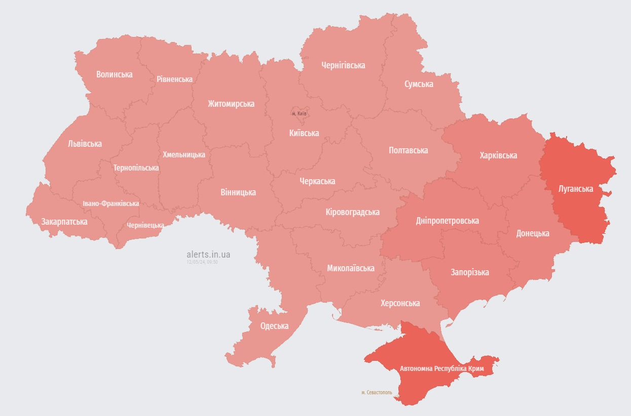 В Украине масштабная воздушная тревога, взлетел МиГ-31К