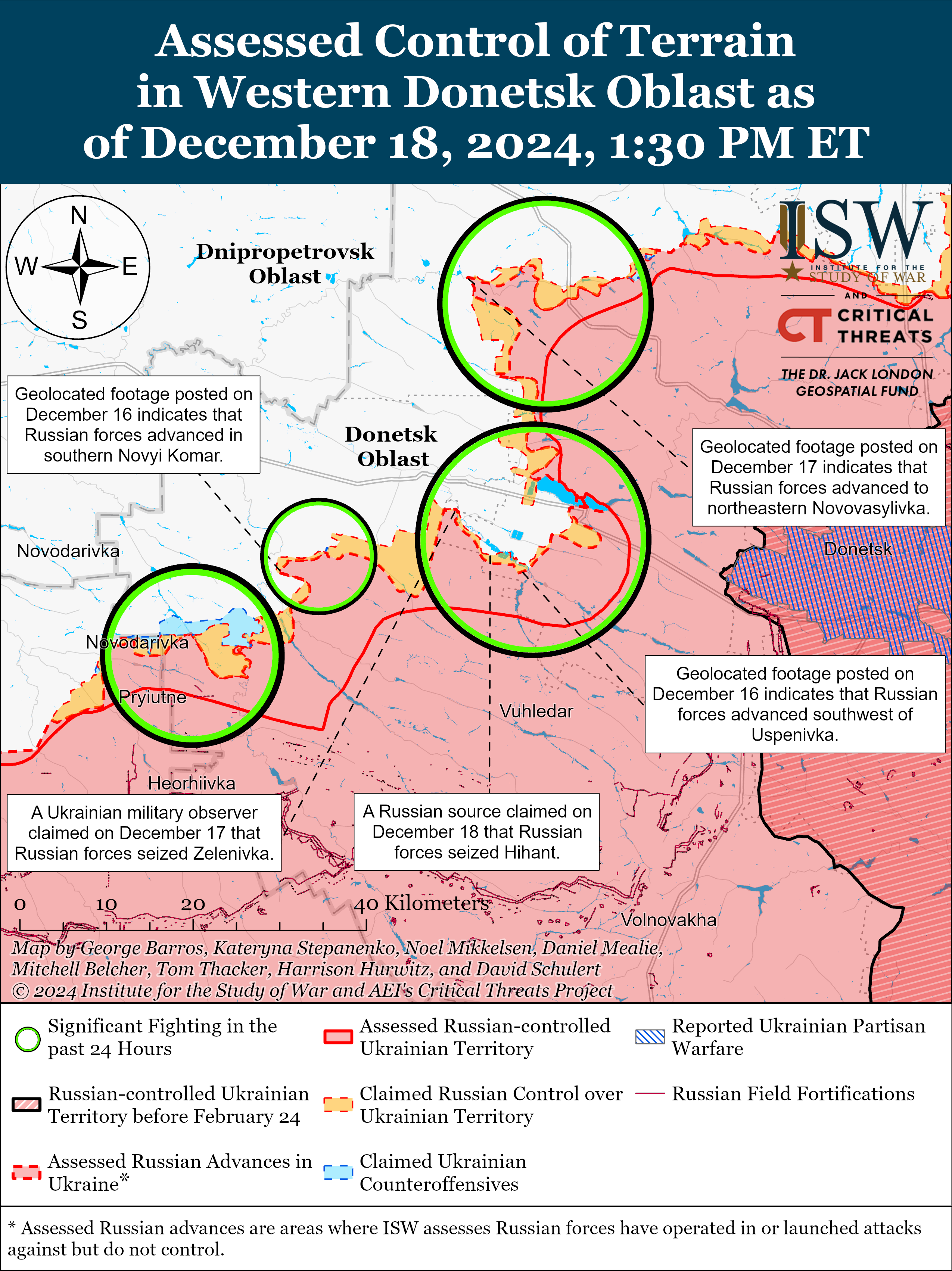 ЗСУ просунулися біля Торецька, РФ тисне під Куп'янськом, Кремінною і Покровськом: карти ISW