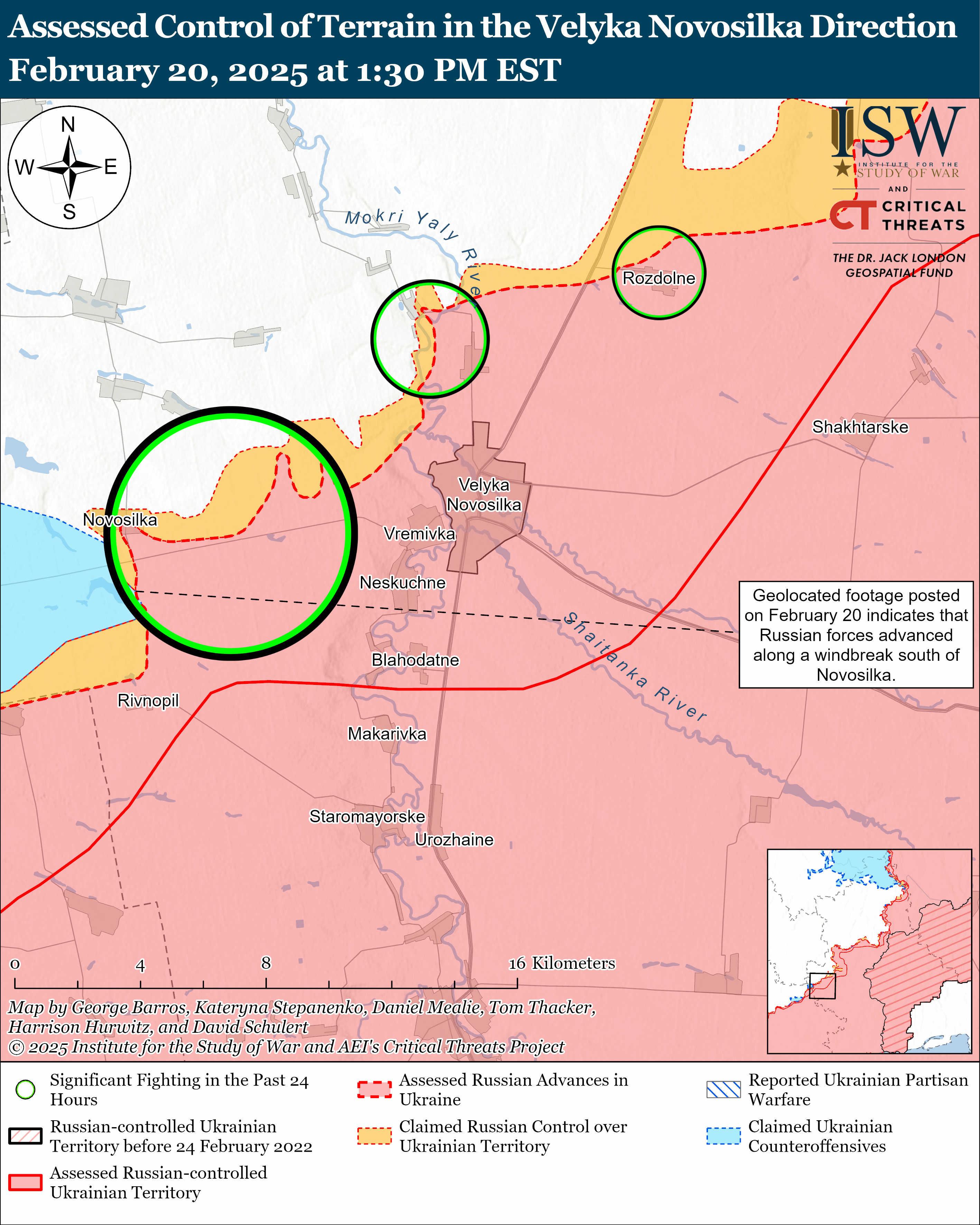 ВСУ продвинулись под Покровском, а оккупанты давят на двух направлениях: карты ISW