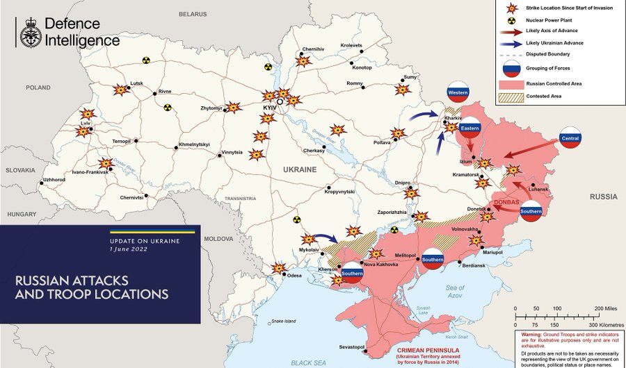 Ситуация на фронте. Появилась актуальная карта боевых действий в Украине