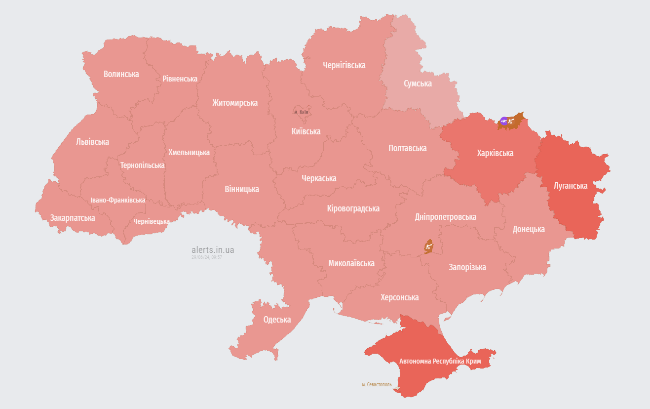 Масштабная воздушная тревога охватила Украину: взлетел российский МиГ-31К