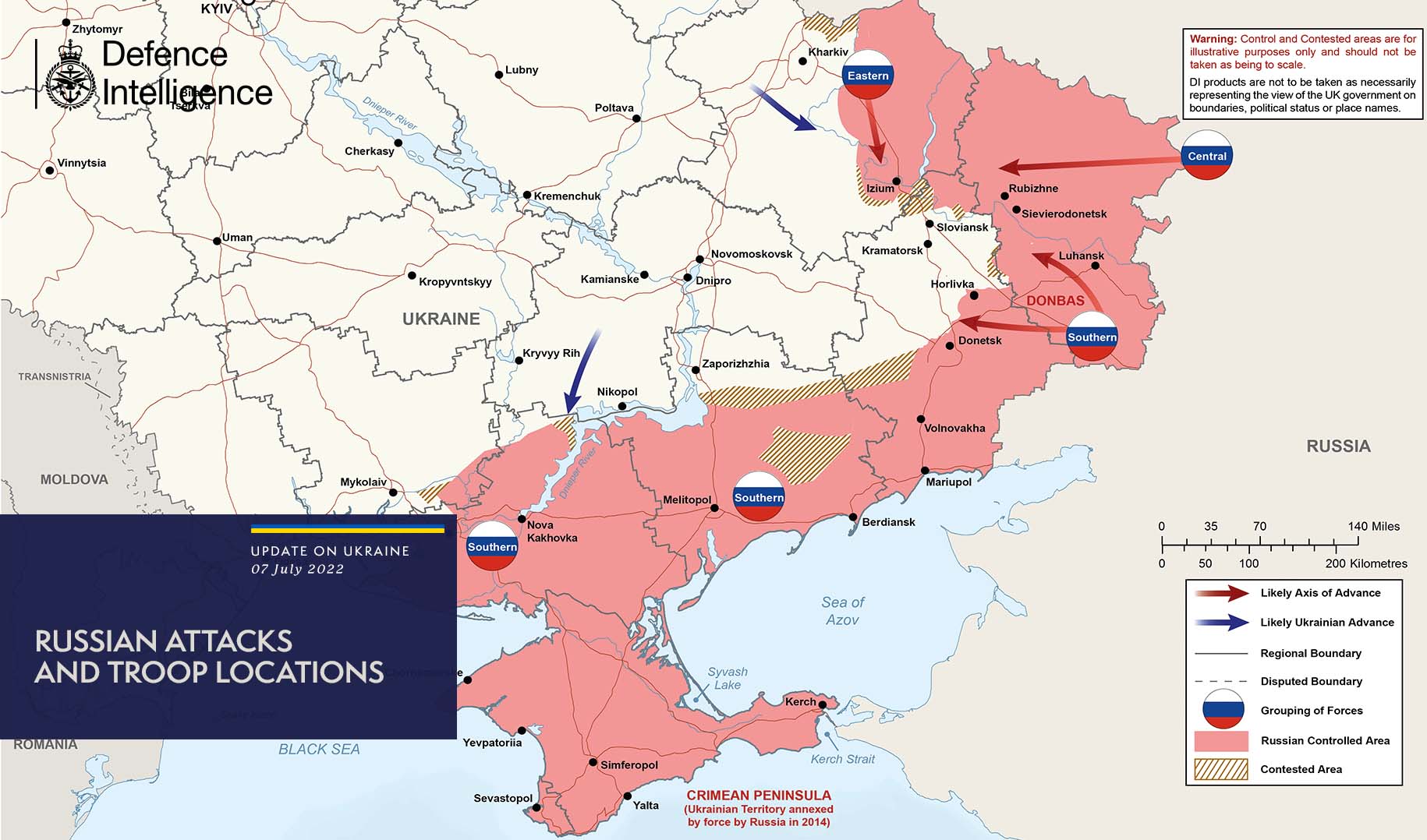 Что происходит на линии фронта: обновленная карта от британской разведки