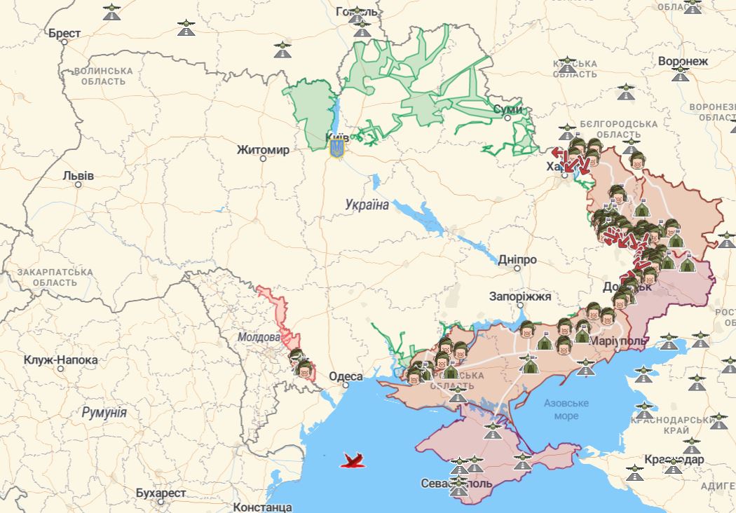 Обновленная карта боевых действий: что происходит на линии фронта