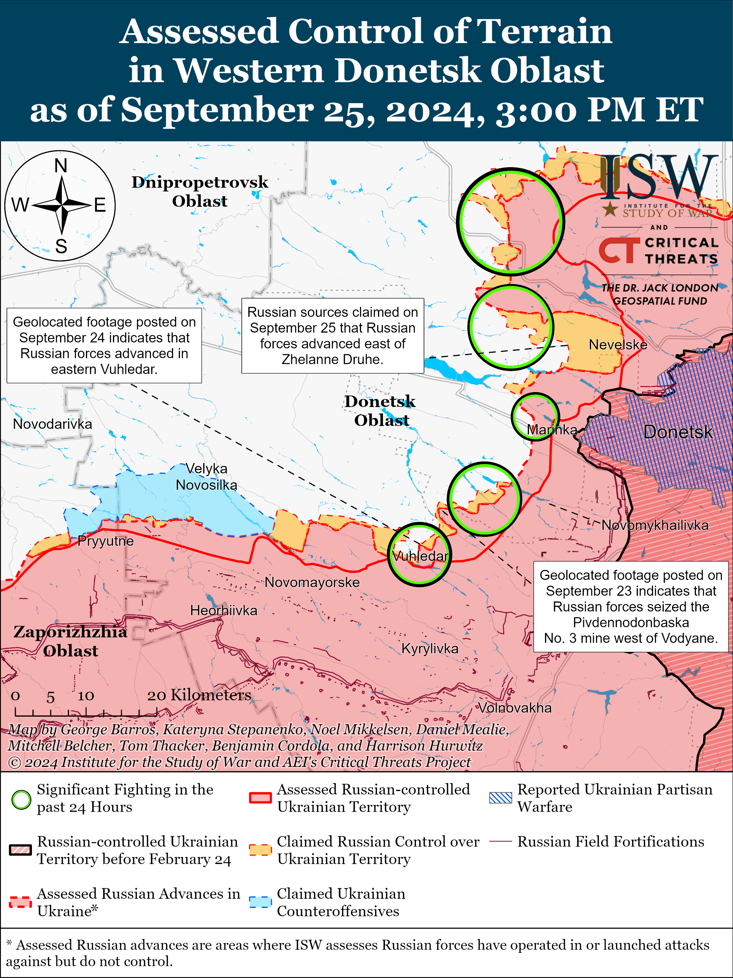 ВСУ отвоевывают позиции в Волчанске, а враг продвинулся в районе Угледара: карты ISW