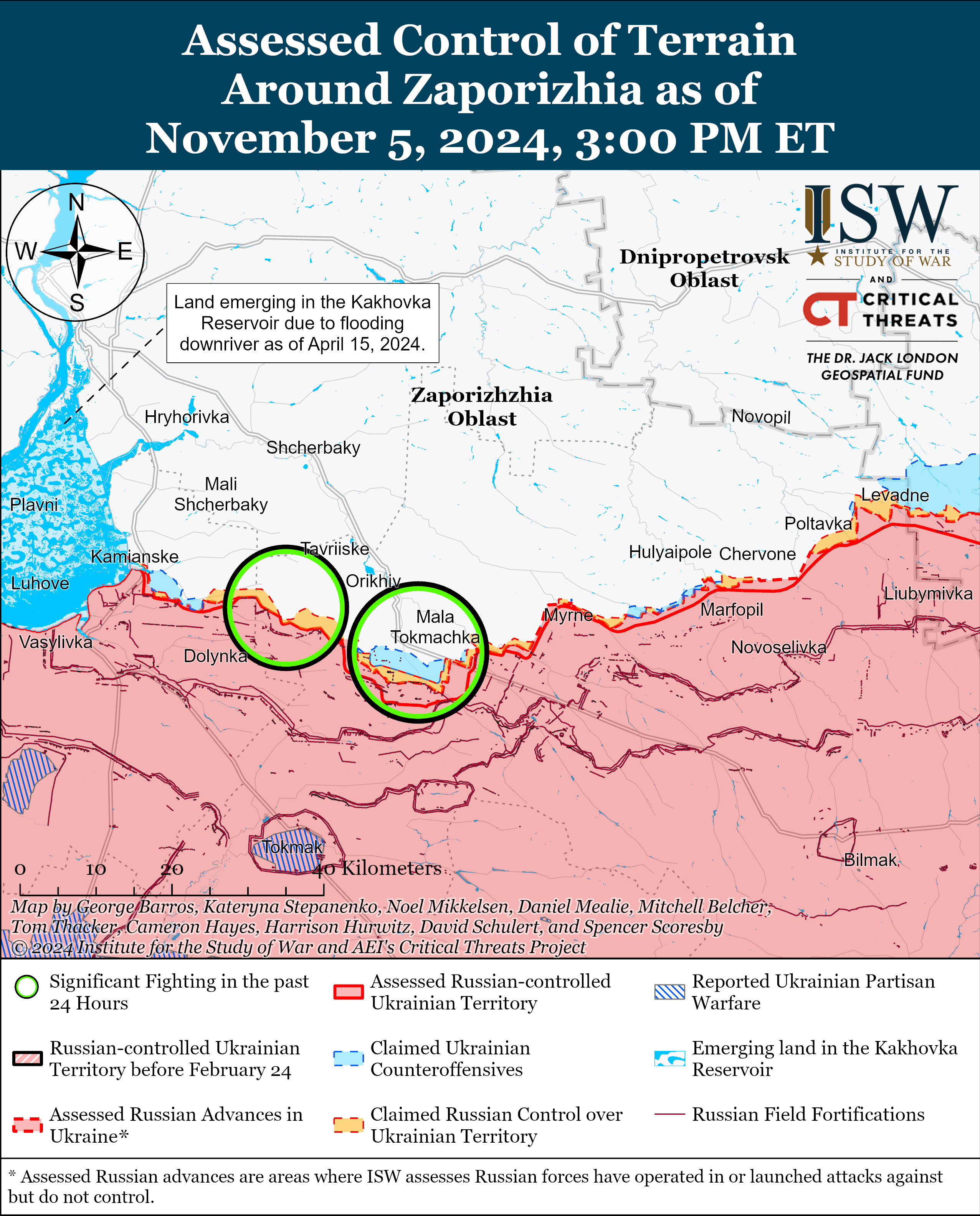 ВСУ восстановили позиции возле Часового Яра, оккупанты продвинулись в 7 районах: карты ISW