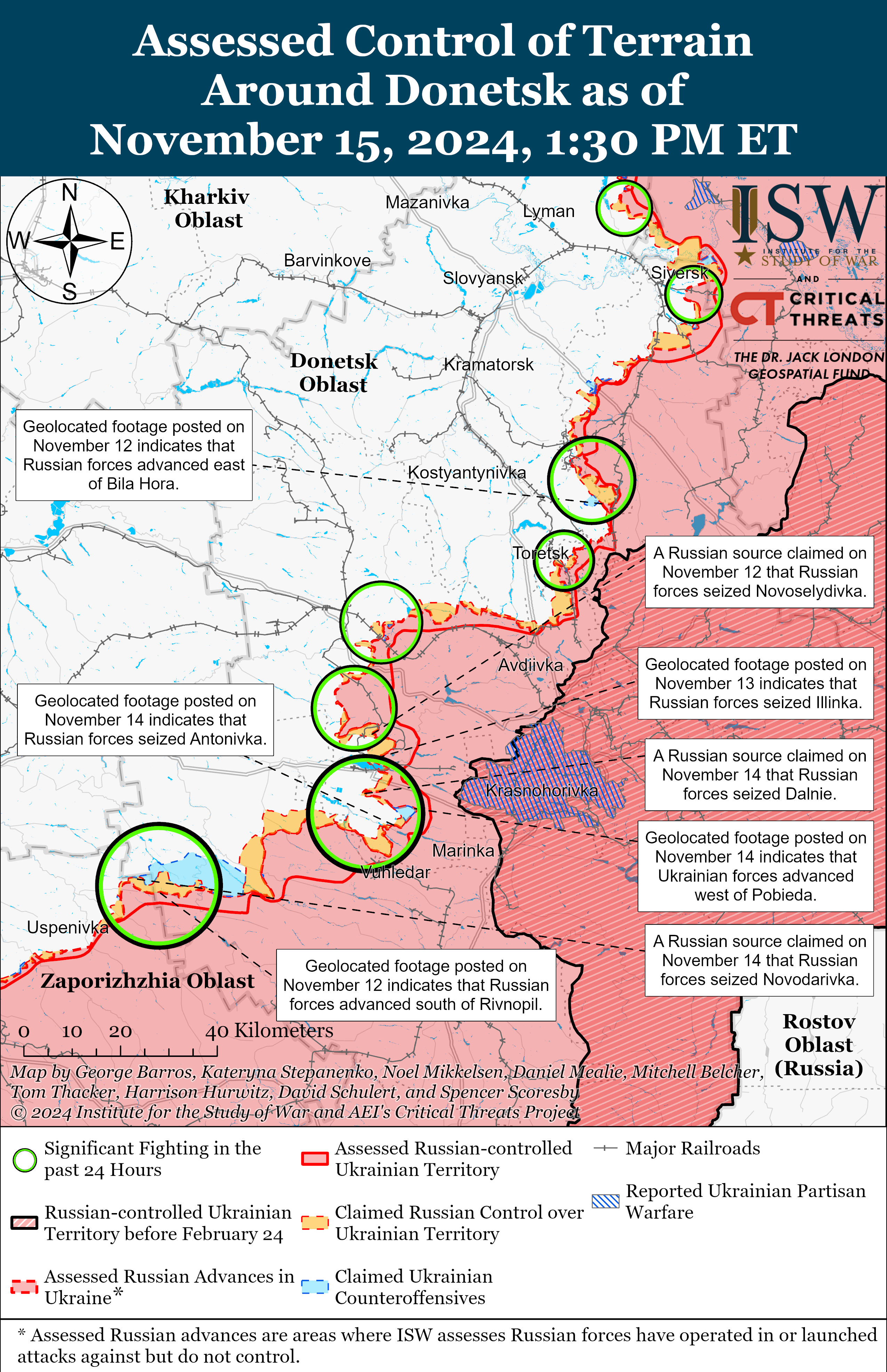 ВСУ продвинулись возле Курахово и в Курской области, враг давит на 5 направлениях: карты ISW