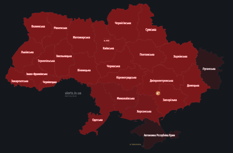 В Україні масштабна повітряна тривога – зафіксовано запуск крилатих ракет