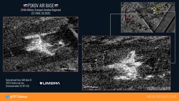 Атака аэродрома под Псковом: появились спутниковые снимки уничтоженных самолетов Ил-76 3