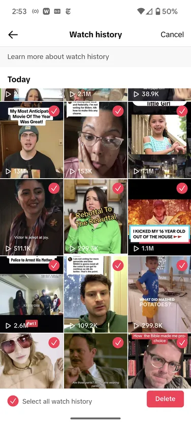 Як знайти та очистити історію переглядів у TikTok, щоб почати все з чистого листа