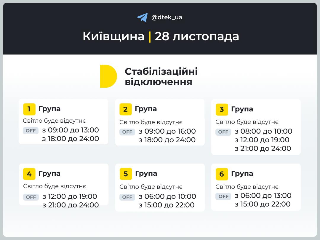 У більшості киян світла не буде з вечора до опівночі: оновлений графік