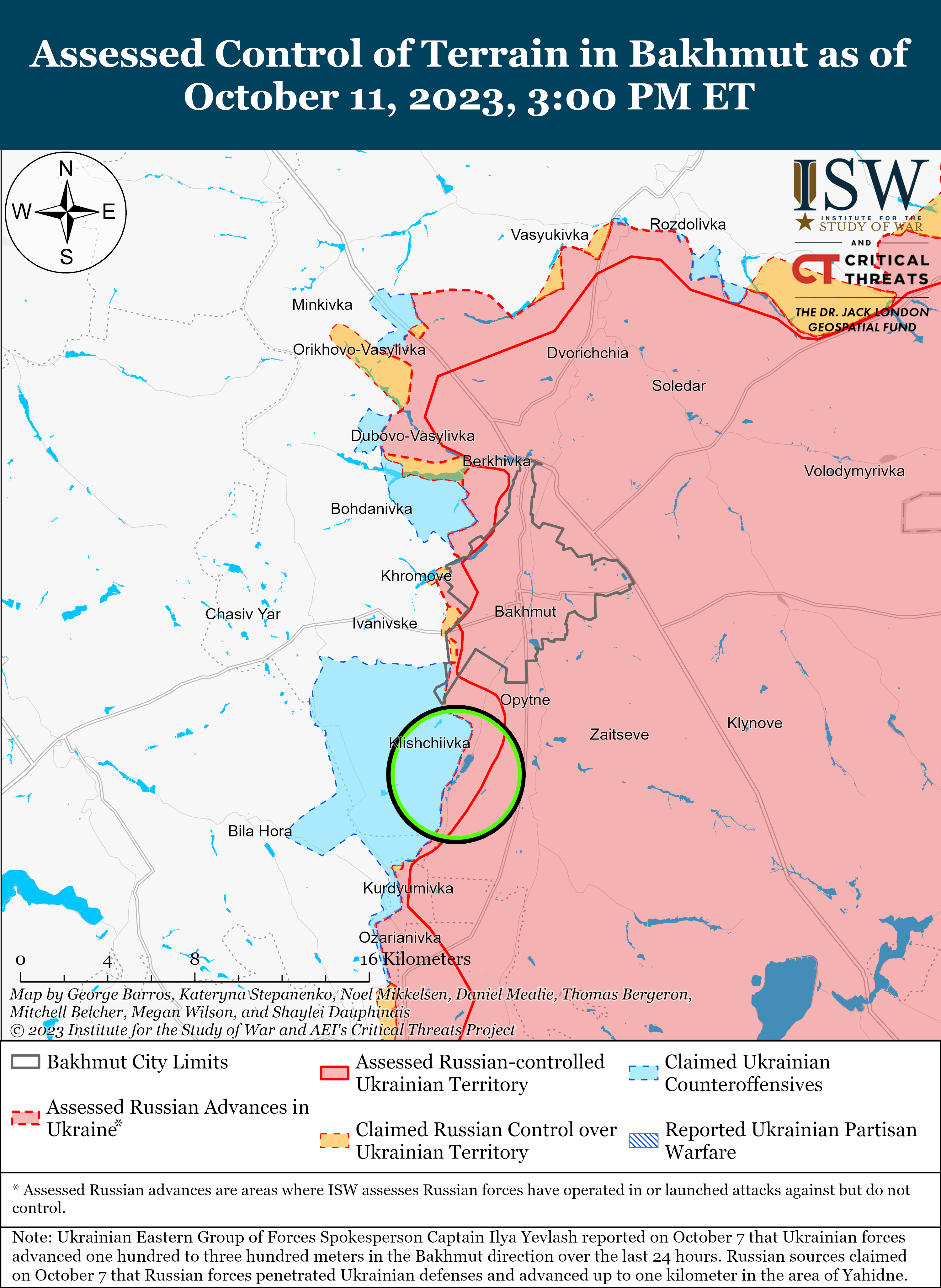 Контрнаступ ЗСУ поблизу Бахмута і в Запорізькій області: карти ISW