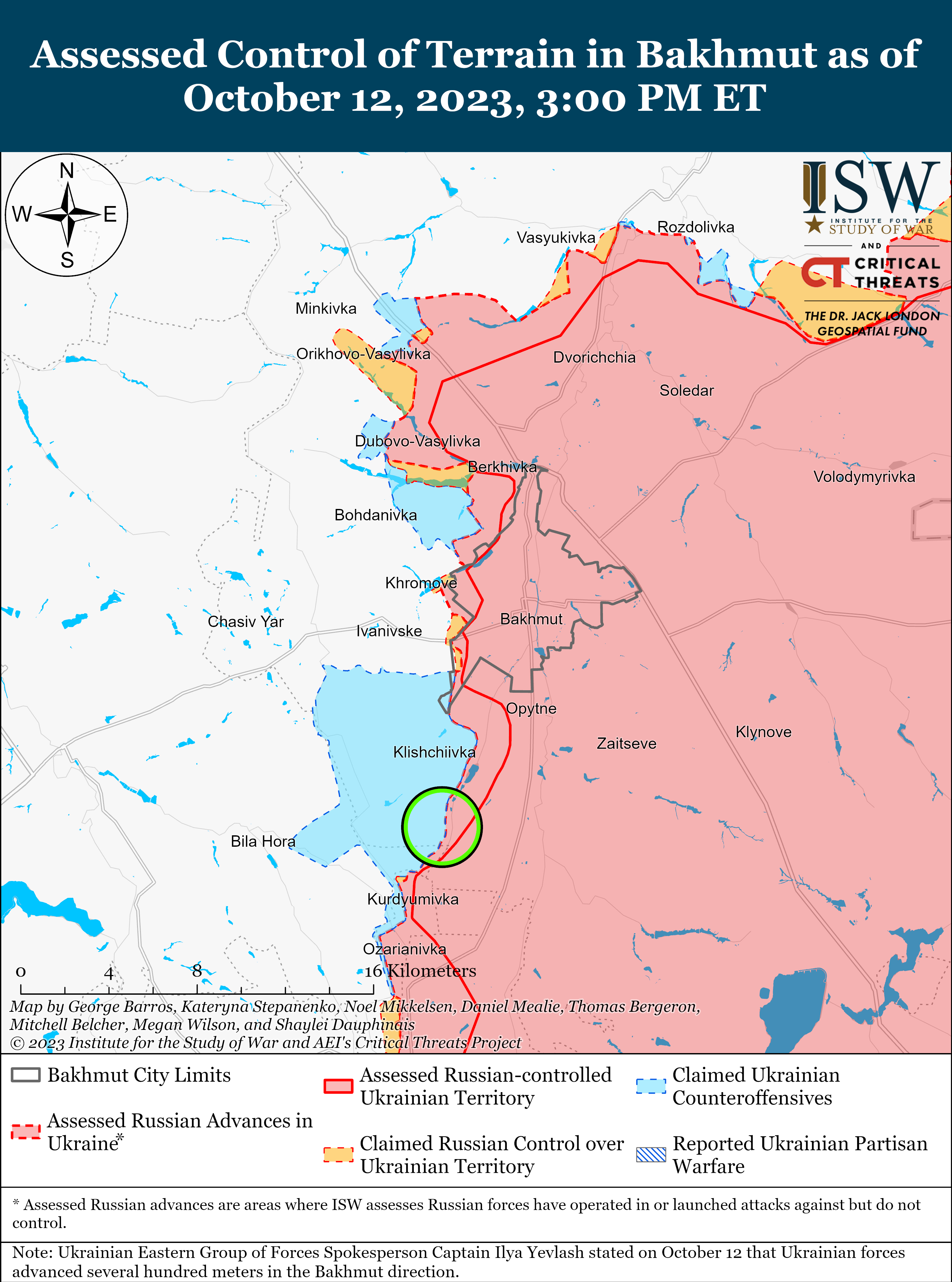 ВСУ продвинулись вблизь Бахмута и на западе Запорожской области: карты ISW