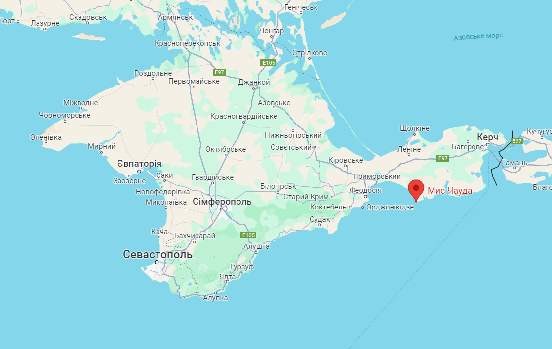 В Крыму зафиксировали пожар на мысе Чауда: оттуда оккупанты запускают "Шахеды"