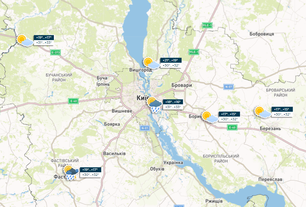 Прогноз погоды в Украине: где ждать жары до +36