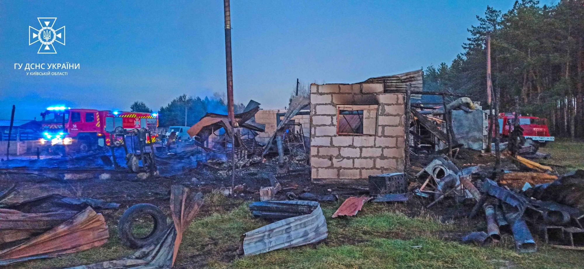 Под Ирпенем сгорело 450 квадратов, потому что владелец не разрешил спасателям набрать воды: сказал, что нельзя