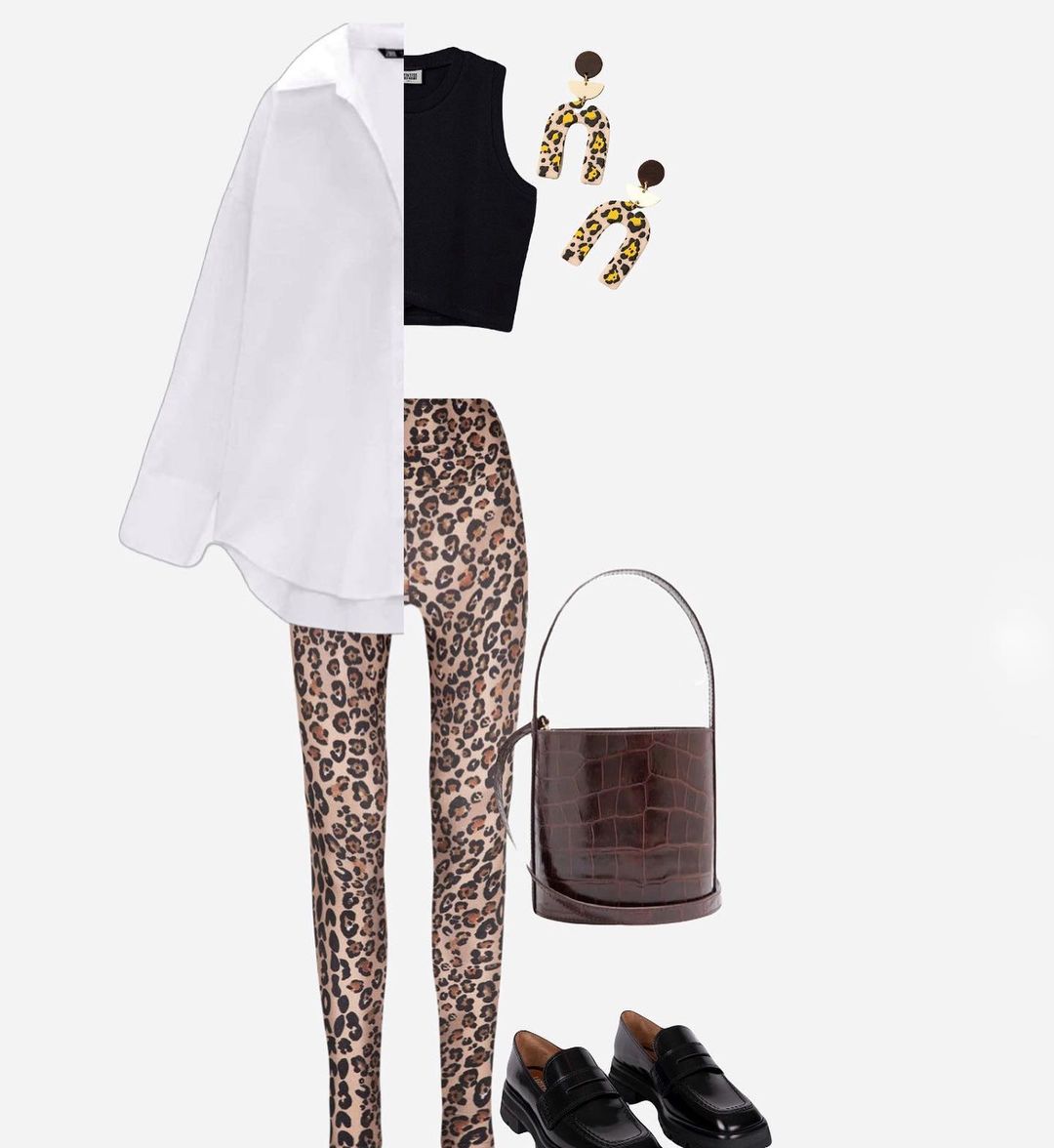 Смотрите, как нужно носить леопардовые лосины, чтобы выглядеть стильно