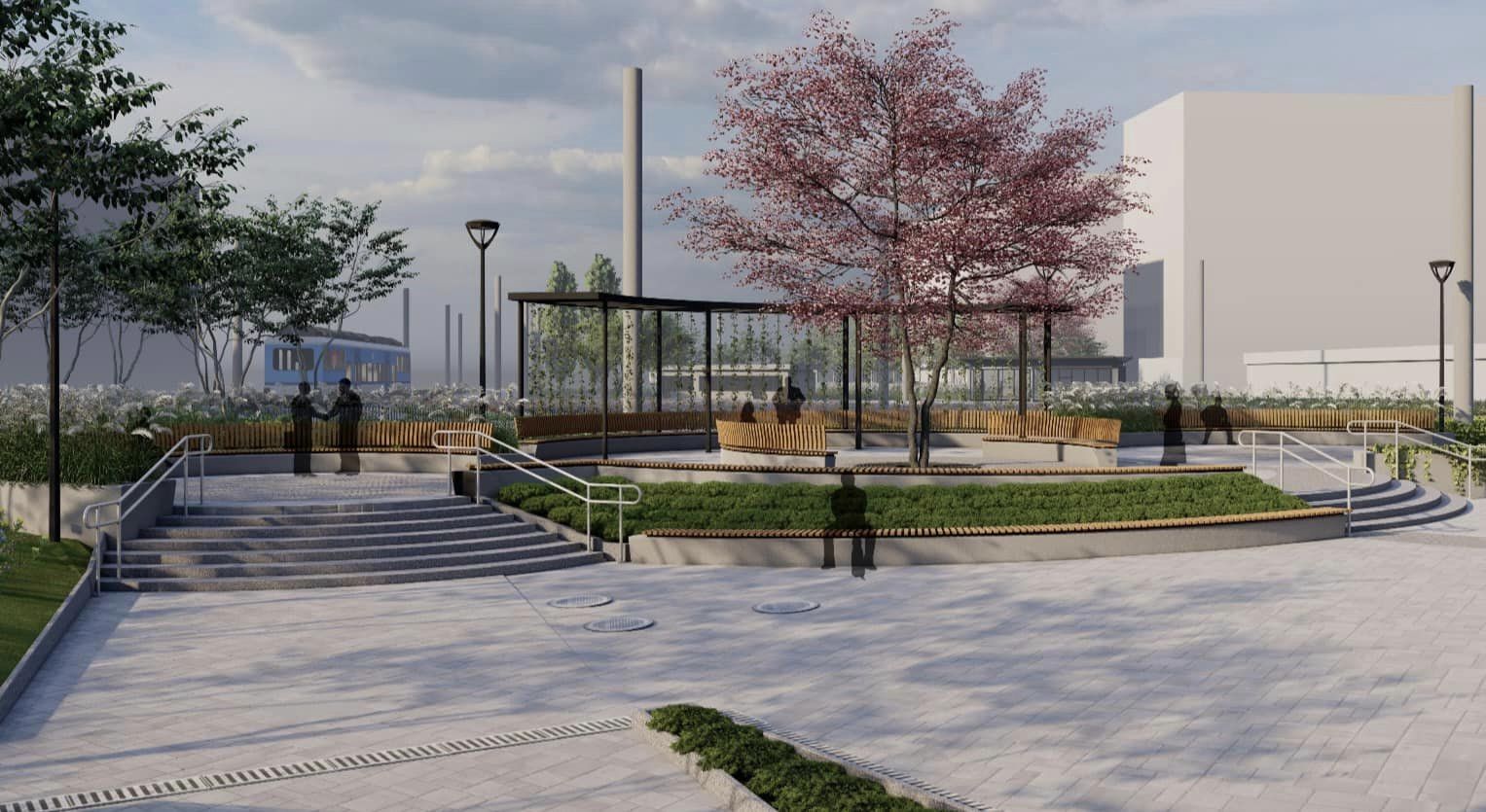 В Киеве показали концепцию нового сквера возле метро "Героев Днепра": фото и особенности