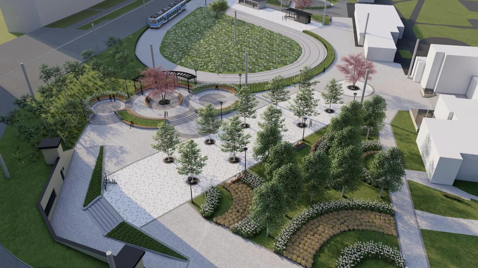 В Киеве показали концепцию нового сквера возле метро "Героев Днепра": фото и особенности