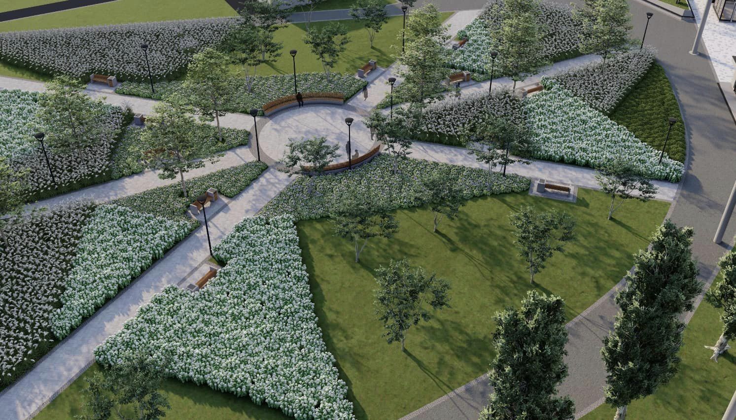 В Киеве показали концепцию нового сквера возле метро "Героев Днепра": фото и особенности