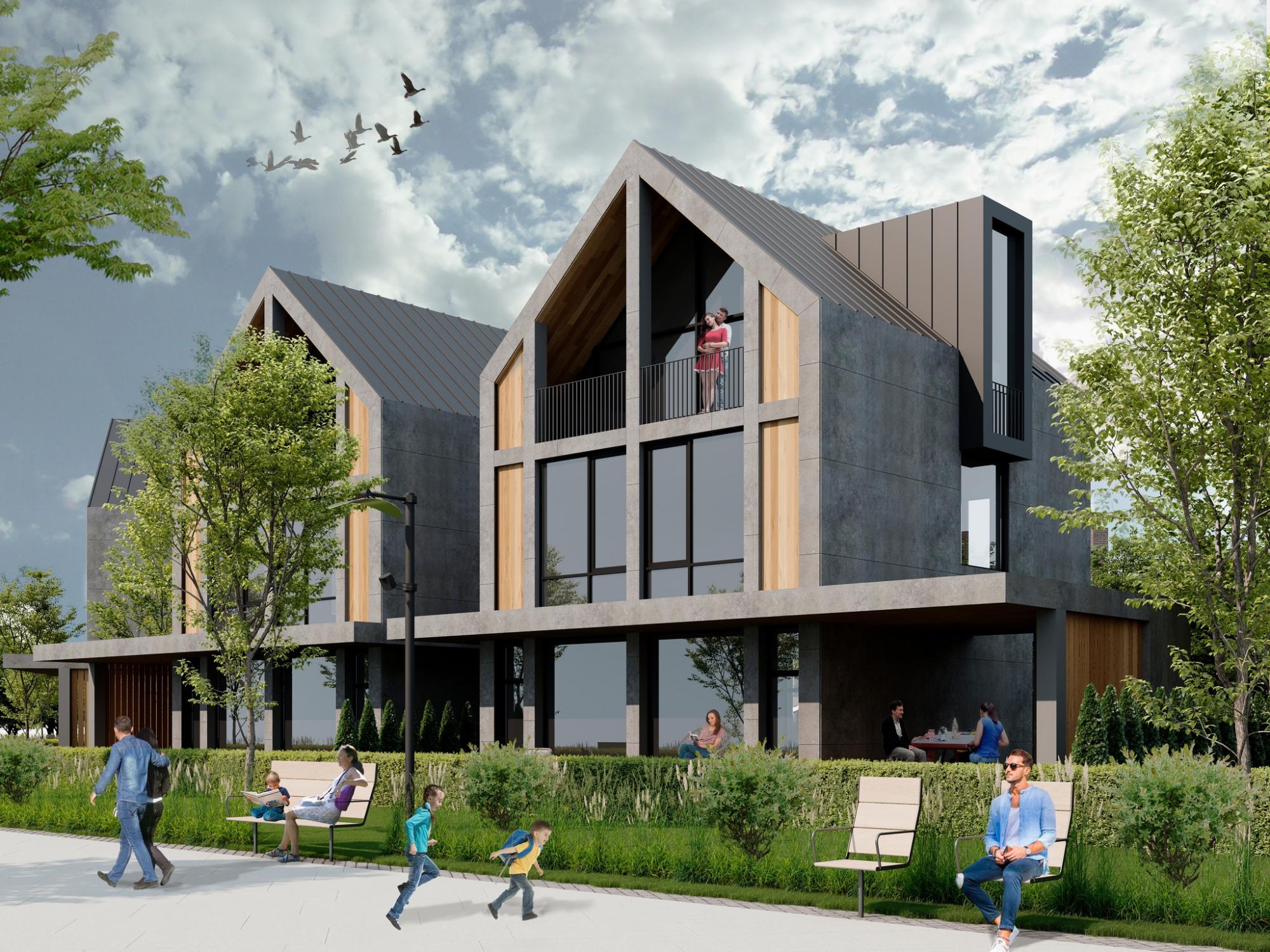 На полуострове в Днепре построят элитный ЖК. Уже есть первые фото