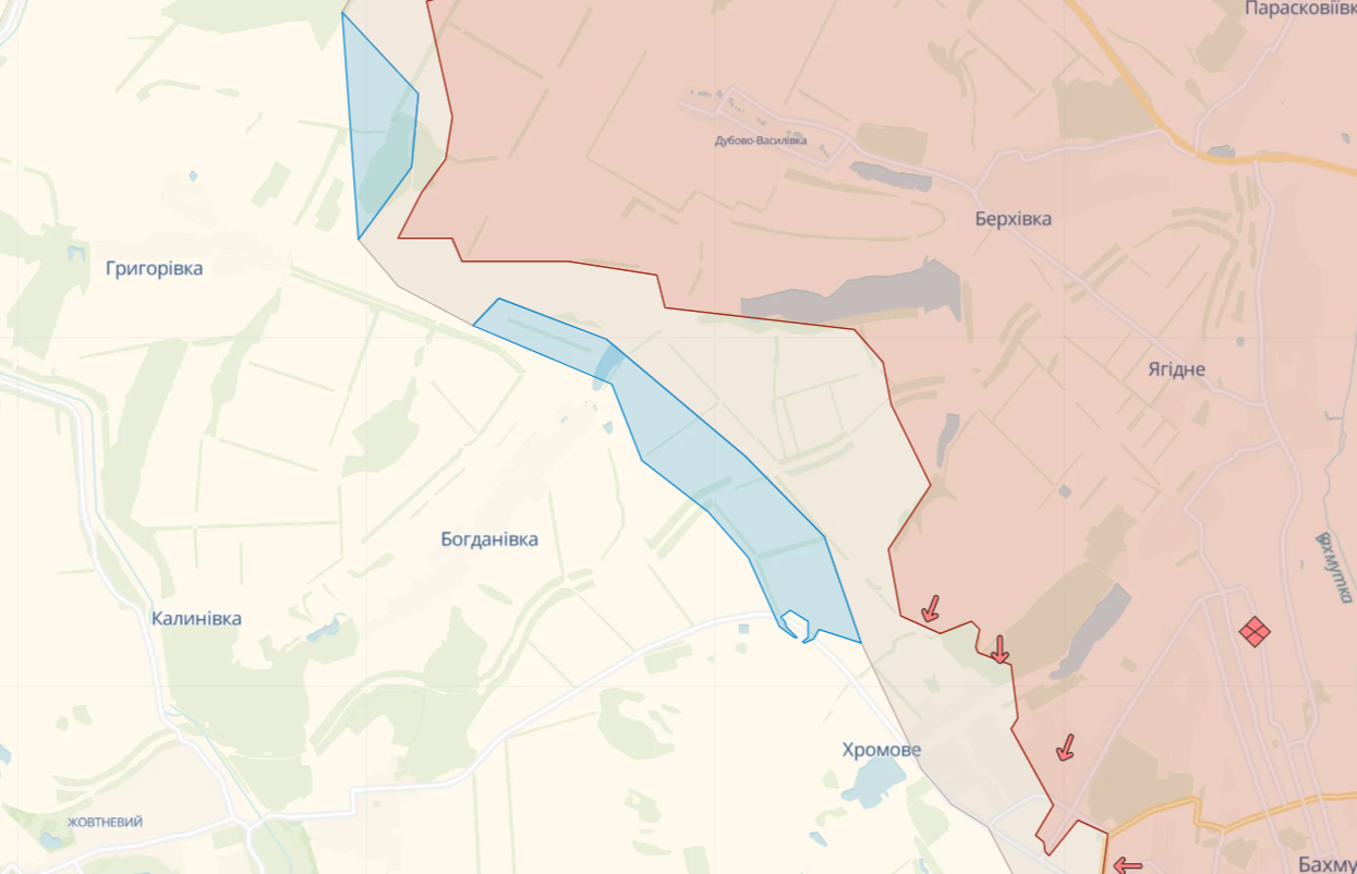 Оккупанты потеряли еще позиции в районе Бахмута, но в городе продвигаются, - DeepState