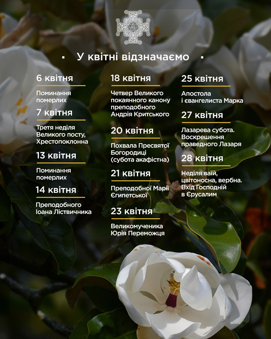 Церковные праздники в апреле 2024 года: в ПЦУ дали новый календарь