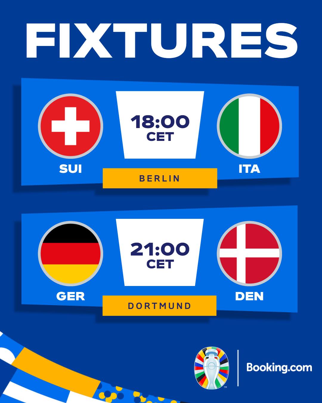 Евро-2024: полное расписание матчей 29 июня