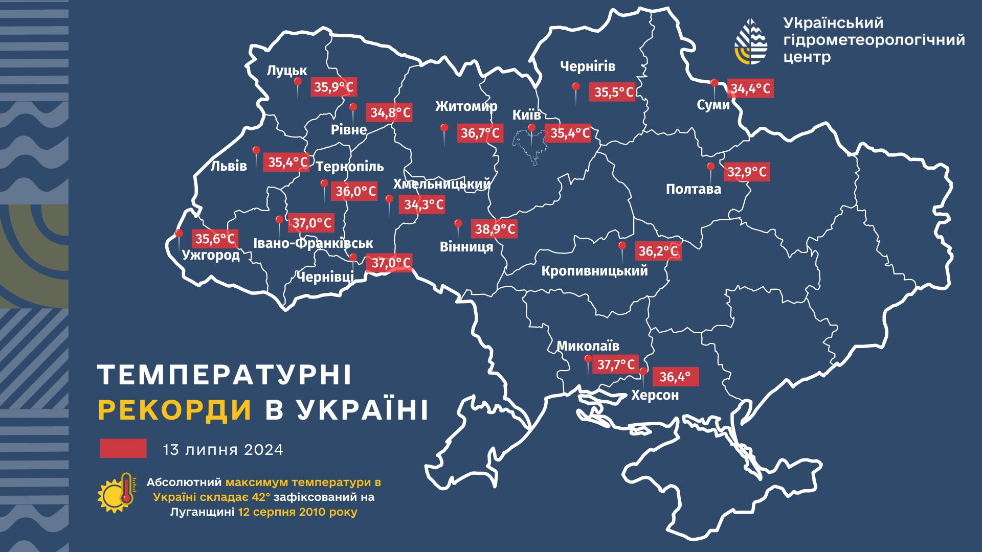 Жара в Украине побила новые рекорды (карта)