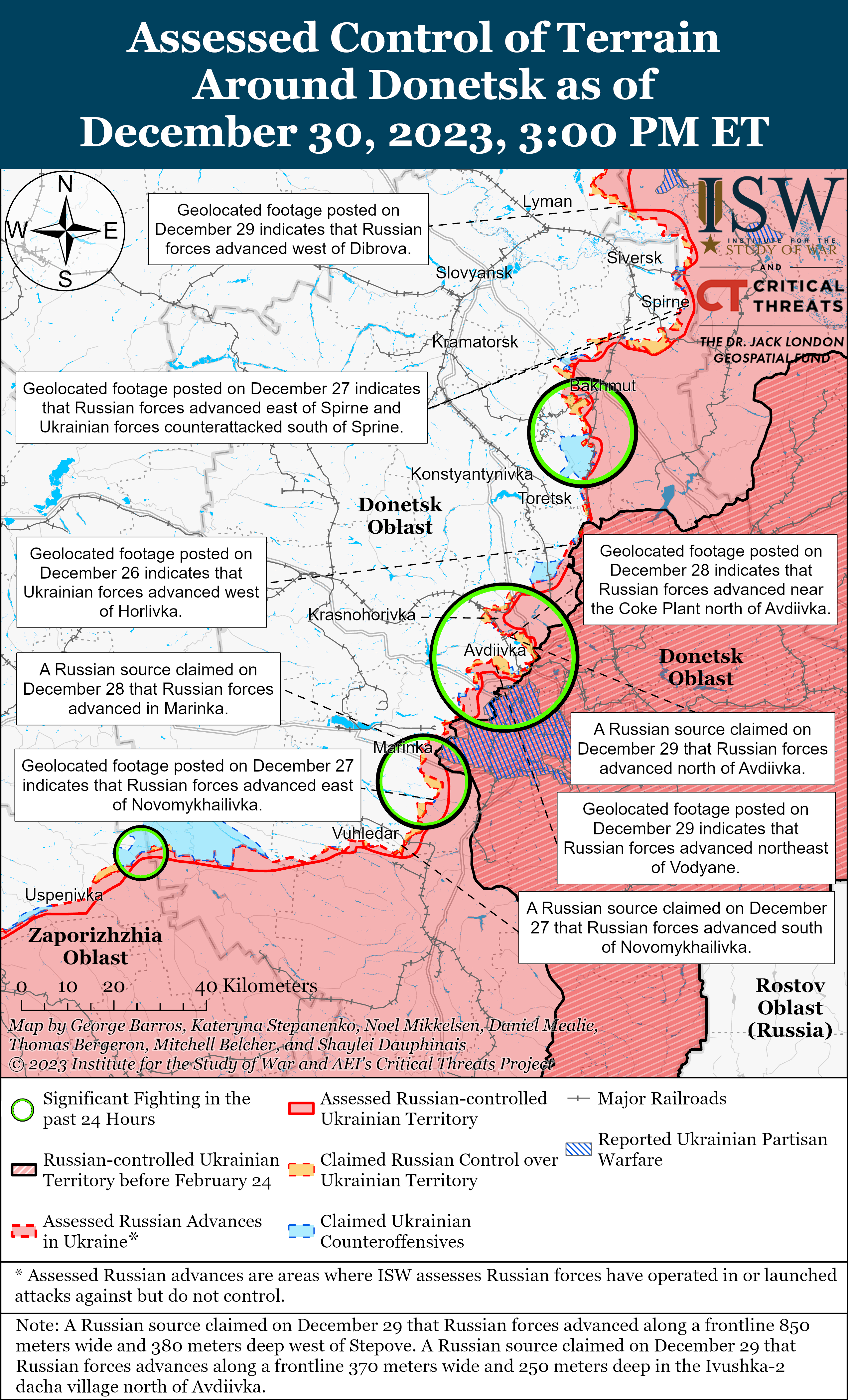 Позиційні бої тривали на Куп'янському напрямку біля Синьківки: карти ISW