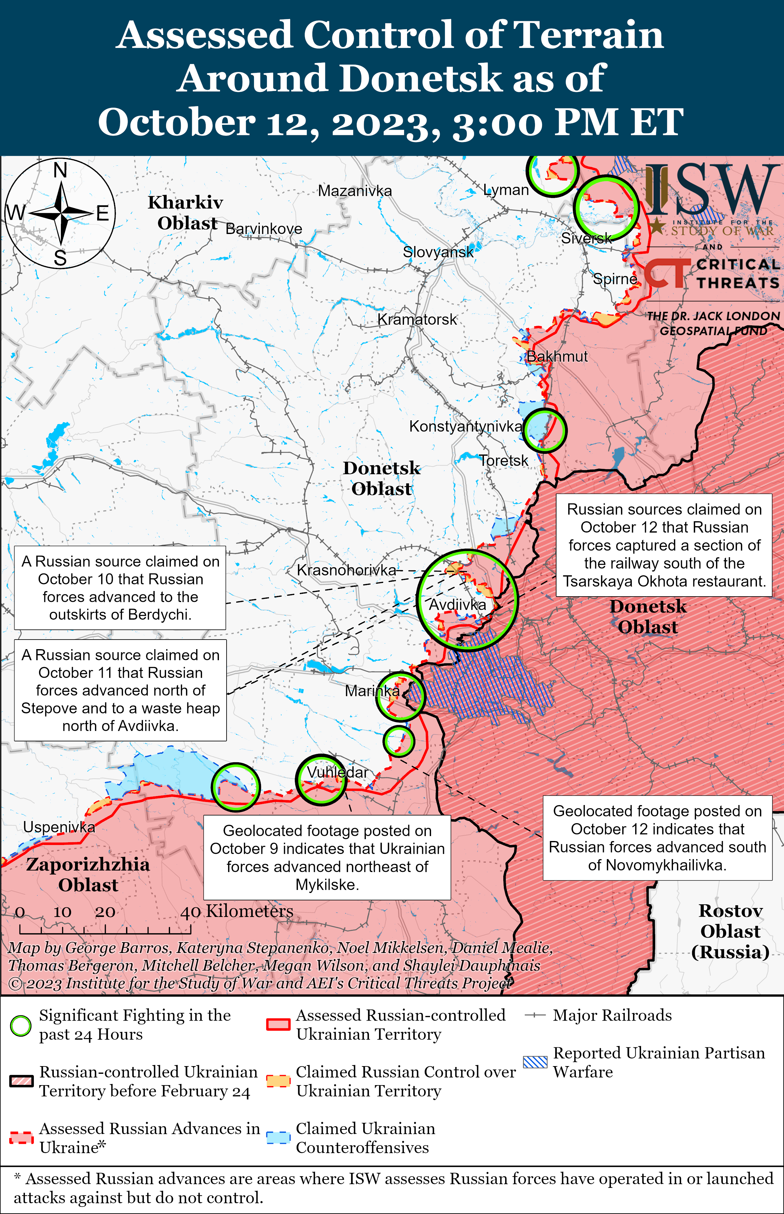 ВСУ продвинулись вблизь Бахмута и на западе Запорожской области: карты ISW