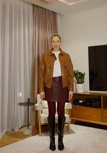 Шкіряні речі - хіт весни 2025: як їх носить Катя Осадча