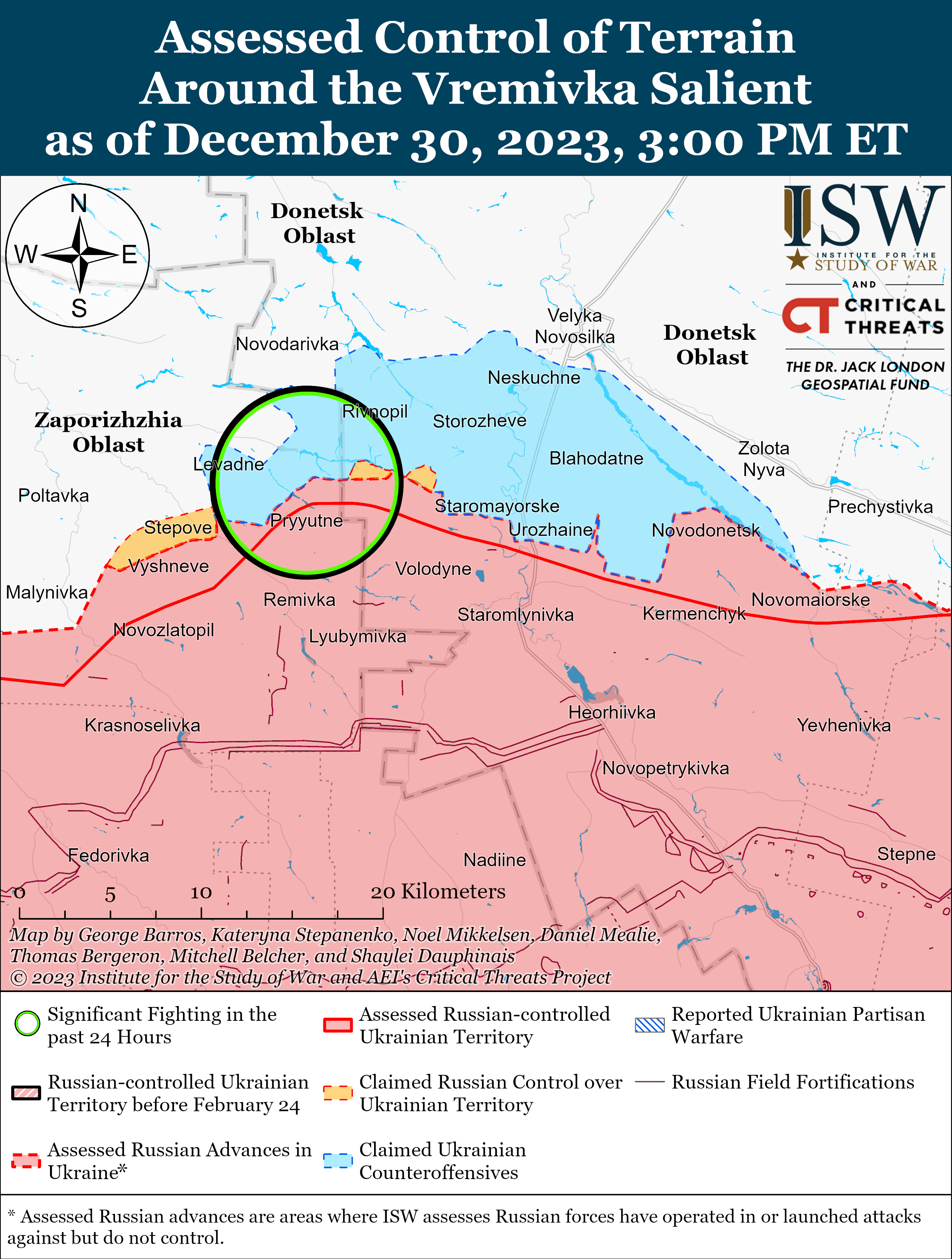 Позиционные бои продолжались на Купянском направлении возле Синьковки: карты ISW