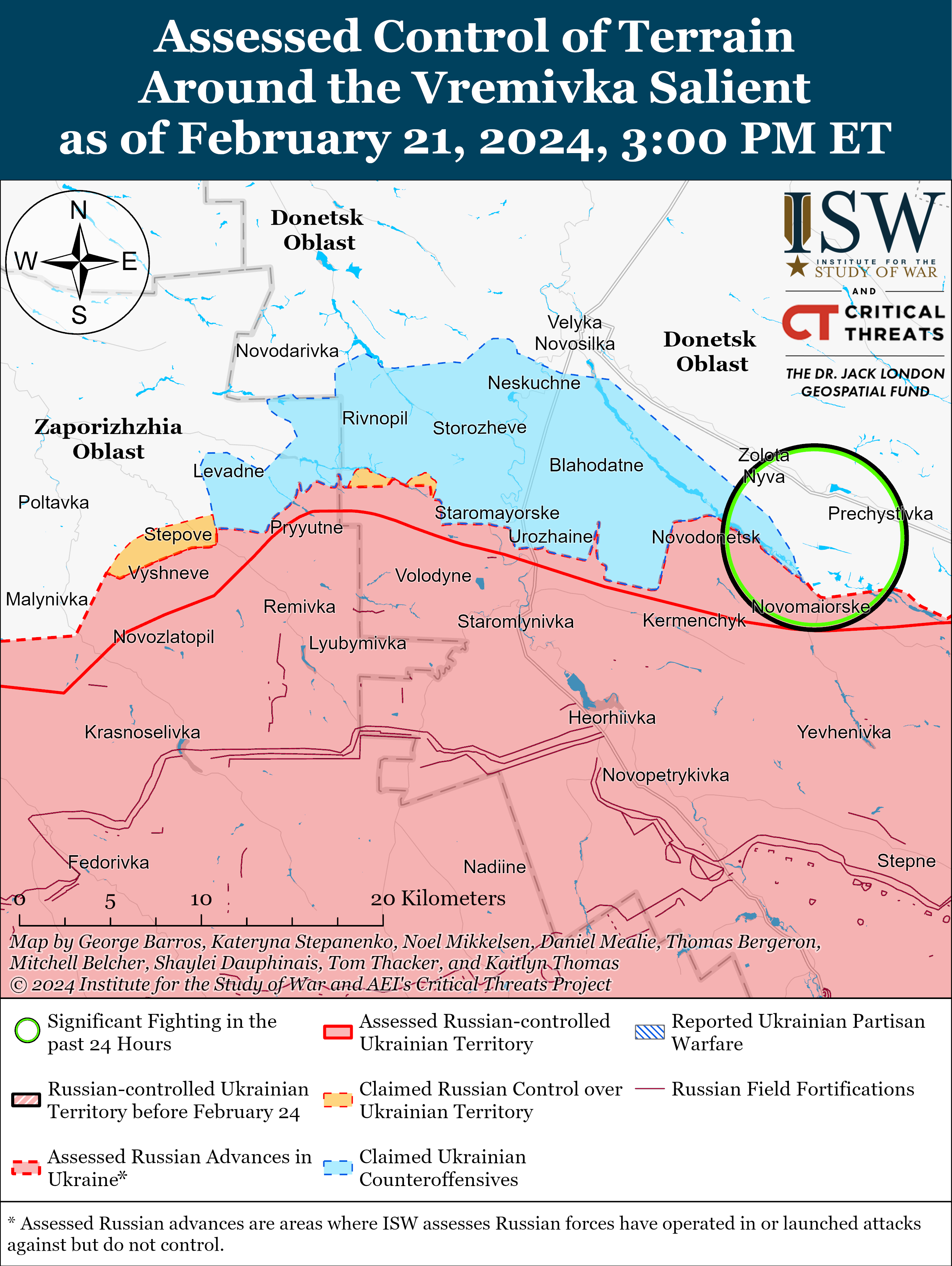 Російські війська намагаються просунутися біля Роботино: карти ISW